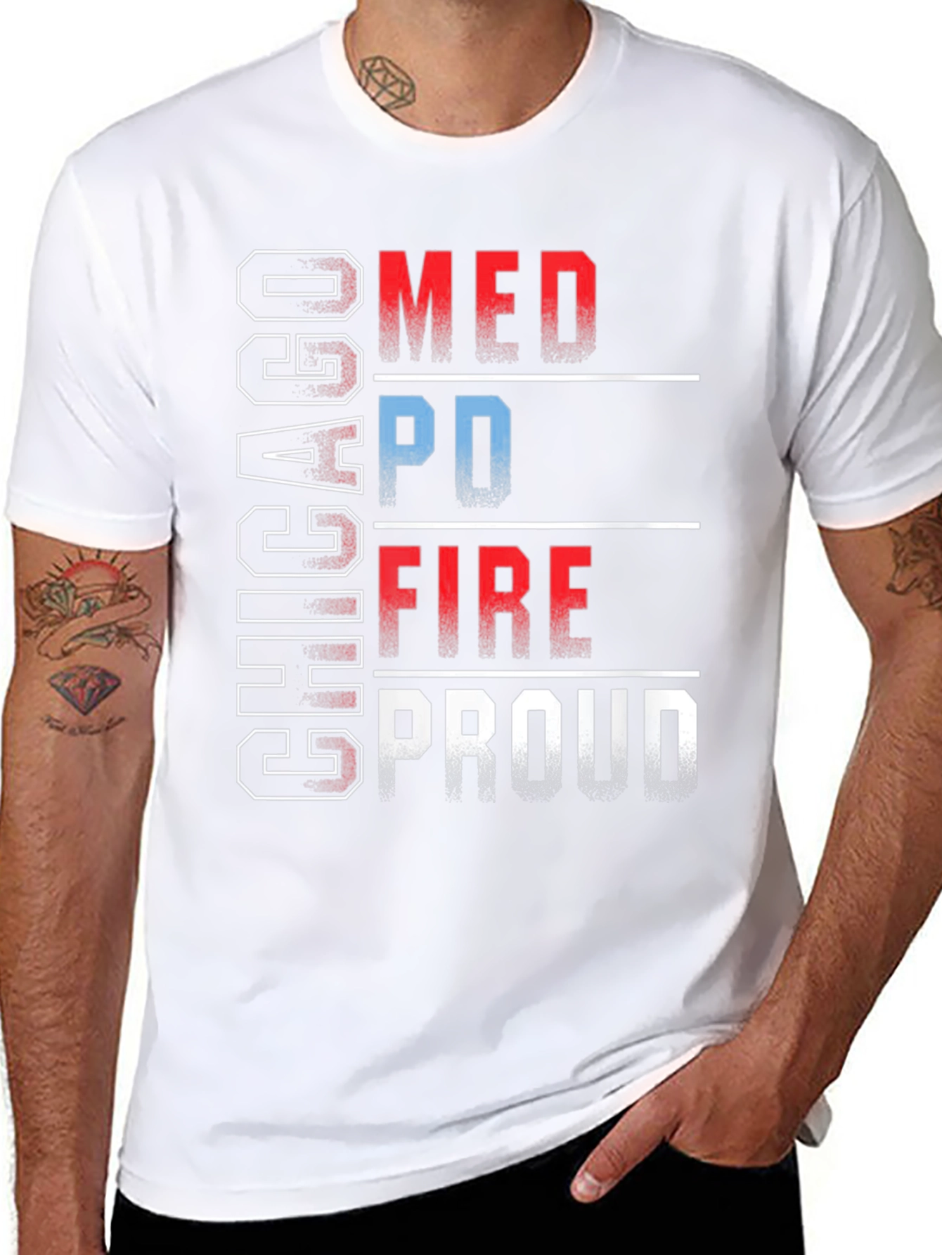 Chicago MED PD FIRE Proud T-Shirt