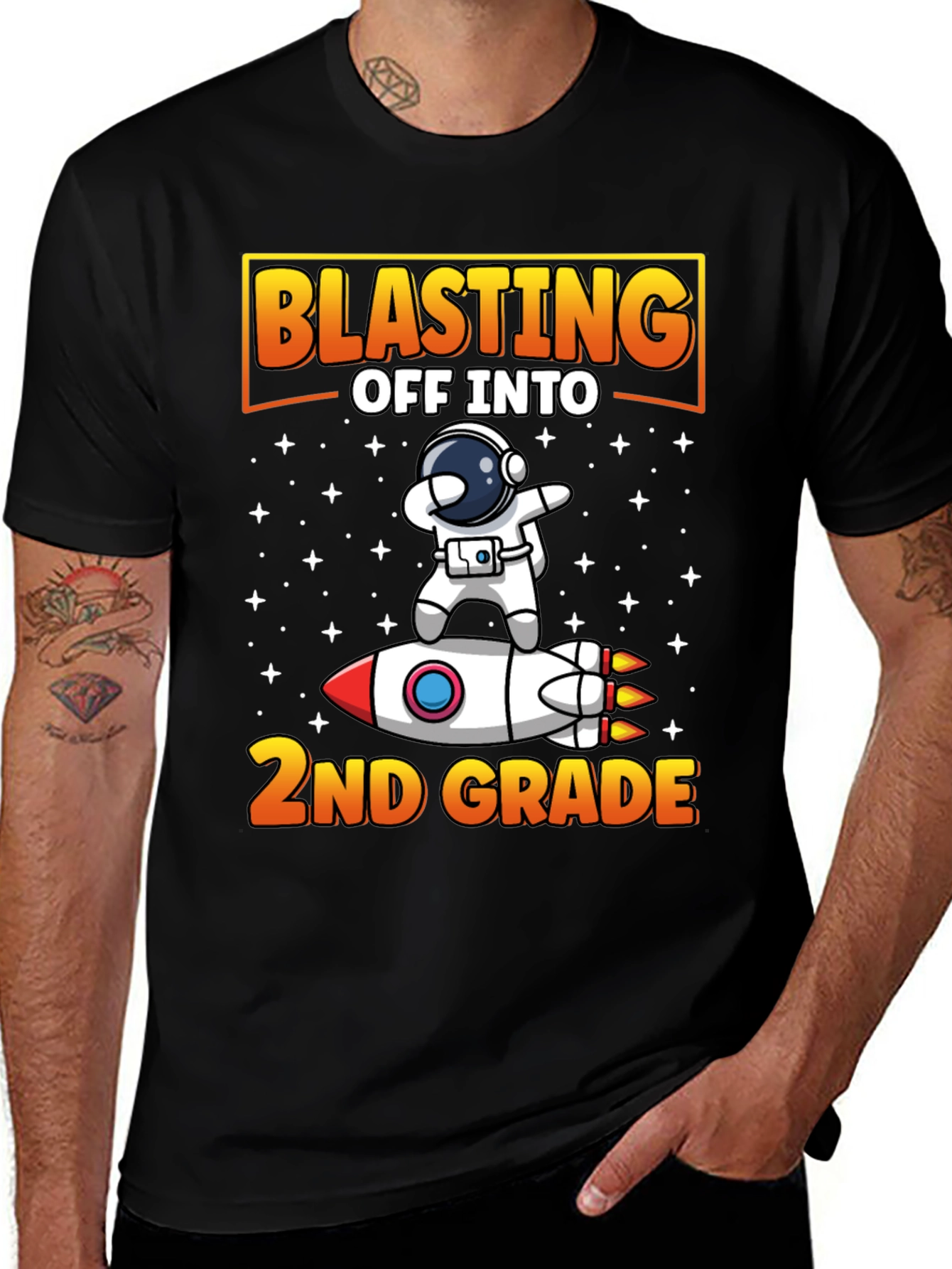 Blasting Off To 2nd Grade T-Shirt Astronaut Rocket
