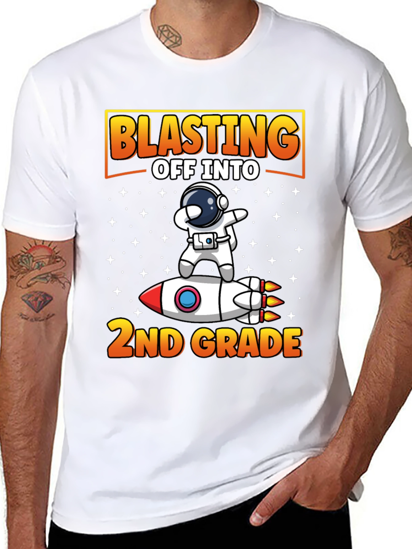 Blasting Off To 2nd Grade T-Shirt Astronaut Rocket
