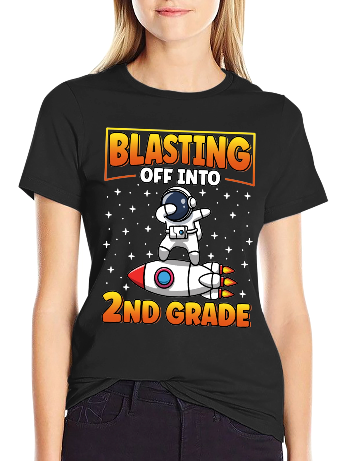 Blasting Off To 2nd Grade T-Shirt Astronaut Rocket