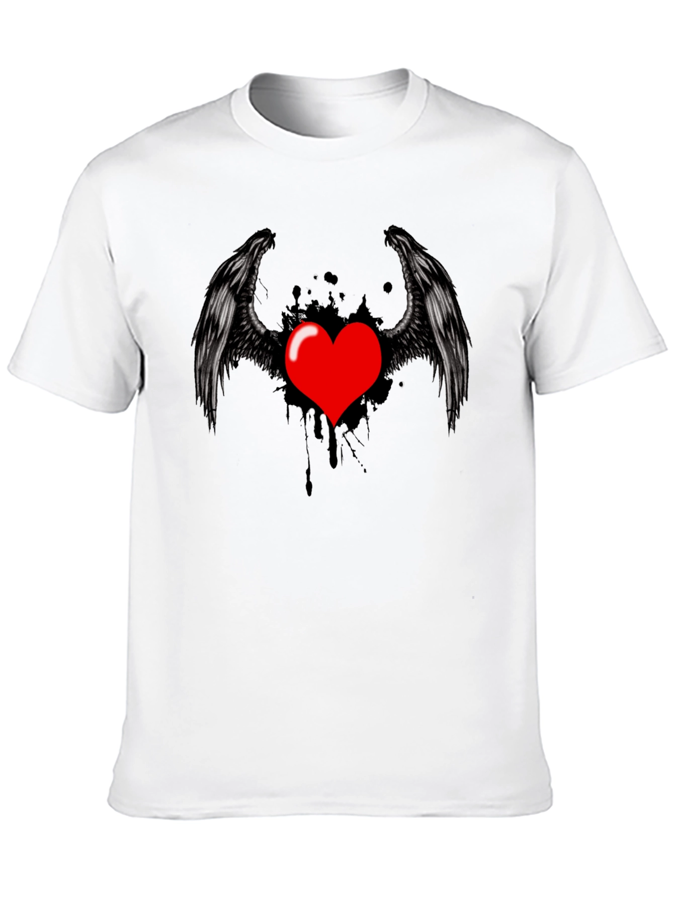 Winged Heart Graphic Tee - Black