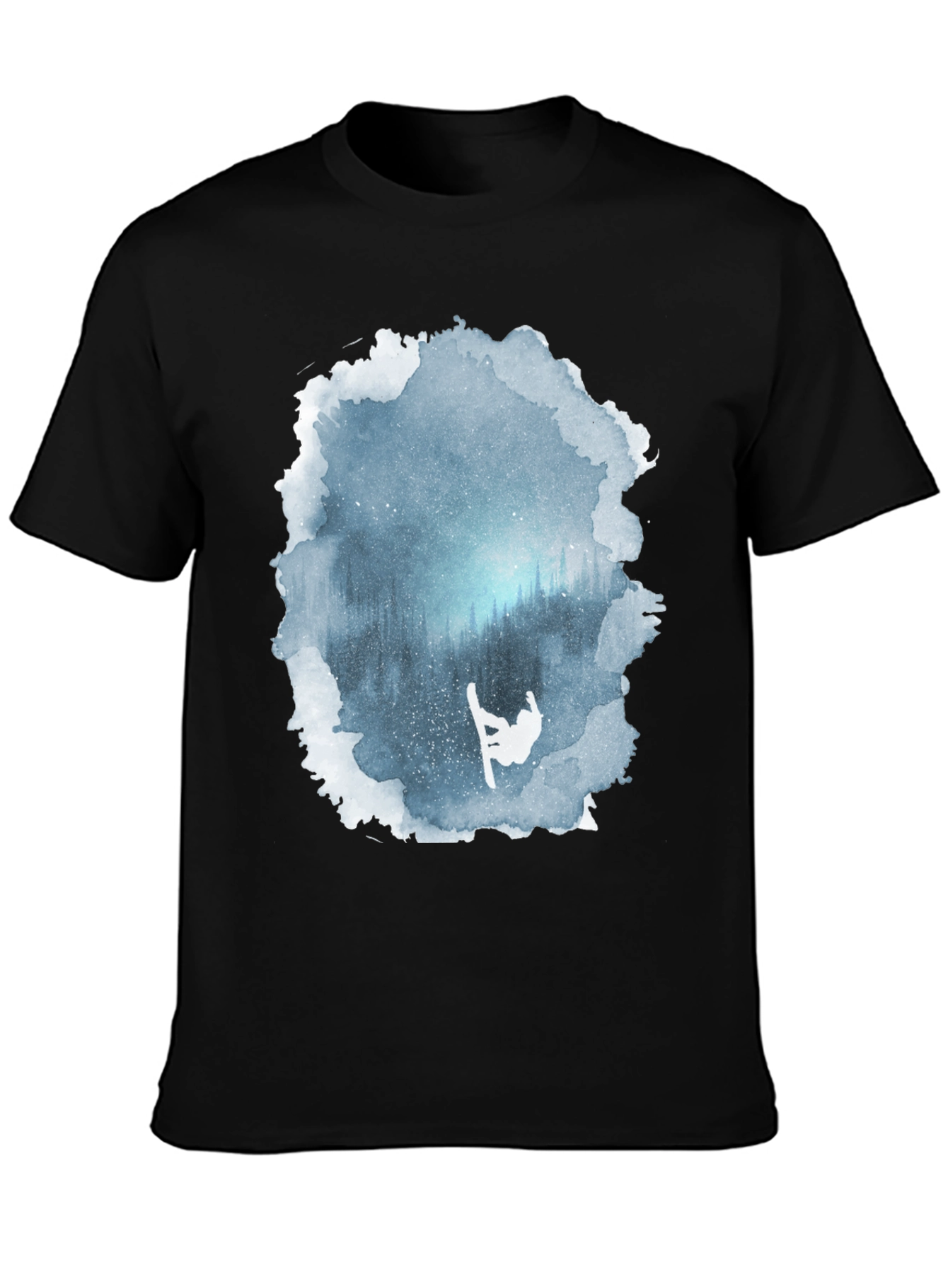 Winter Scene Snowboarder Graphic Tee