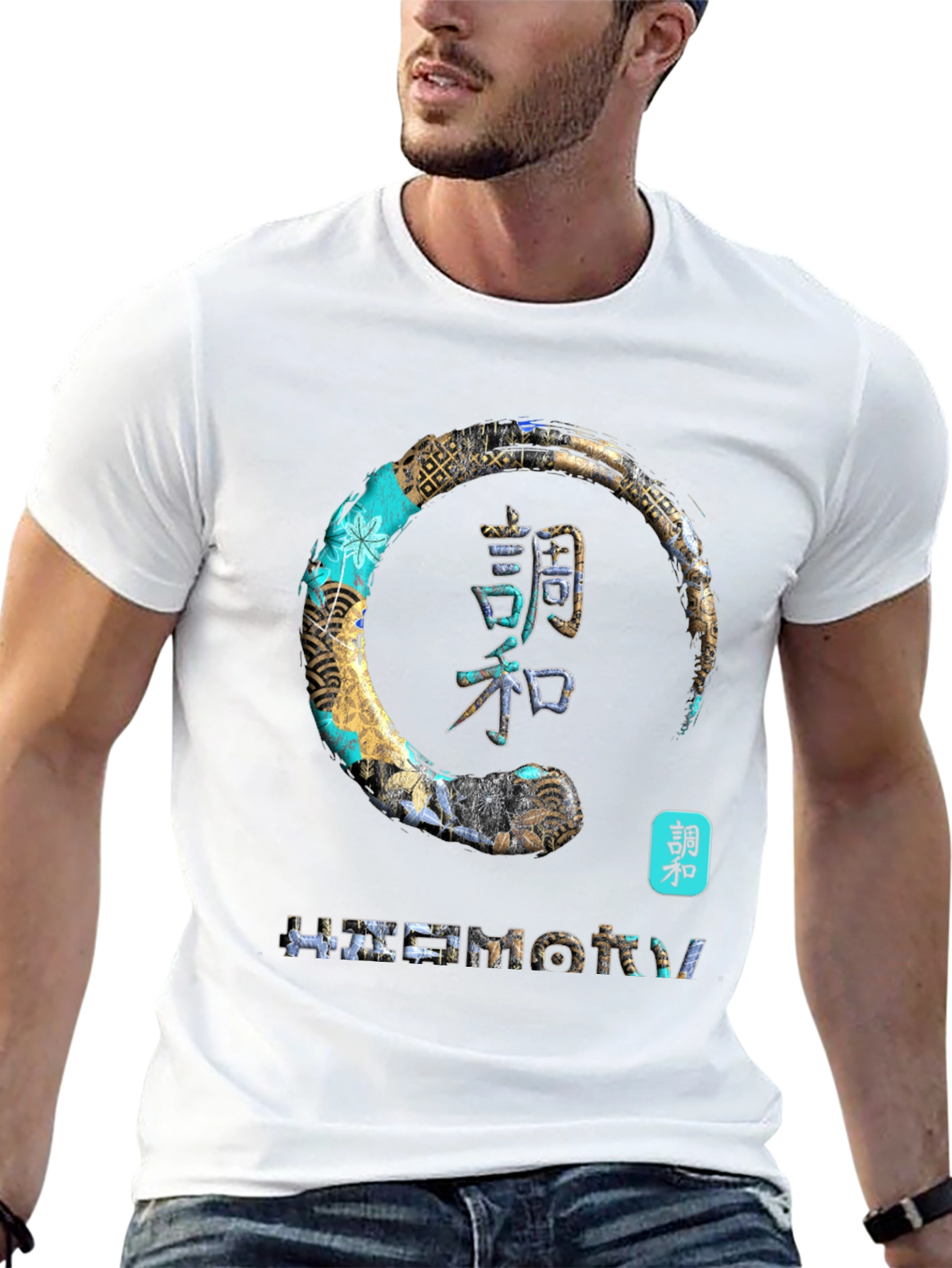 Harmony Zen Circle T-Shirt - Stylish Japanese Inspired Design