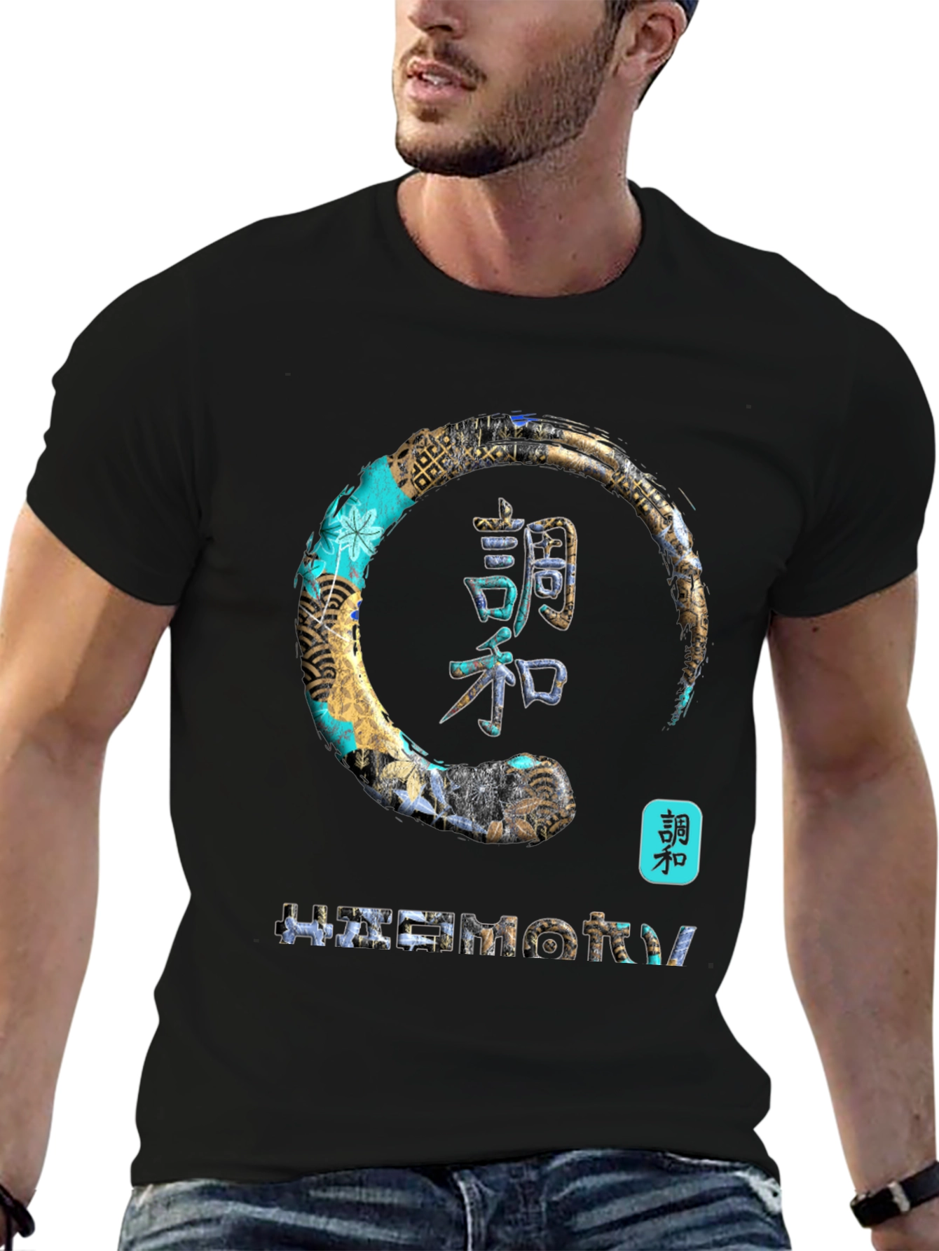 Harmony Zen Circle T-Shirt - Stylish Japanese Inspired Design