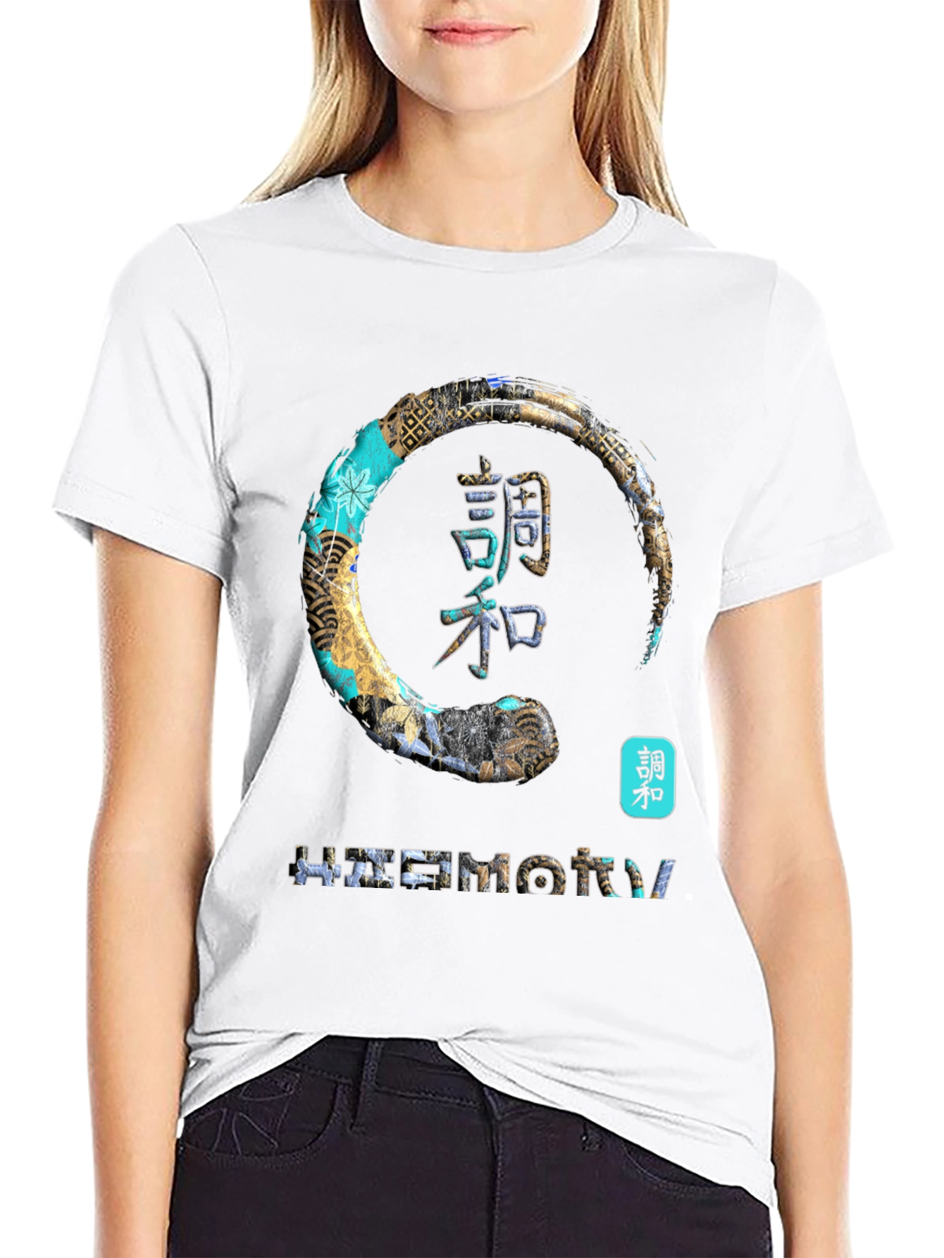Harmony Zen Circle T-Shirt - Stylish Japanese Inspired Design