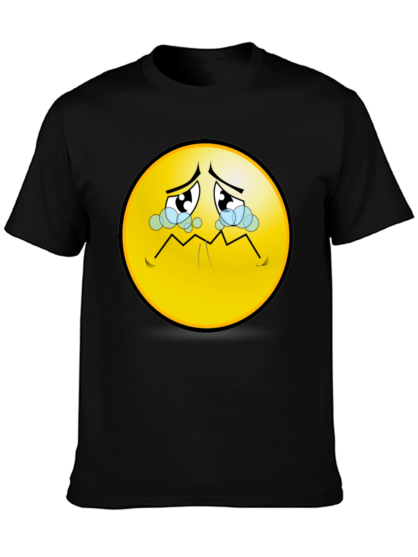 Sad Emoji T-Shirt - Black Graphic Tee