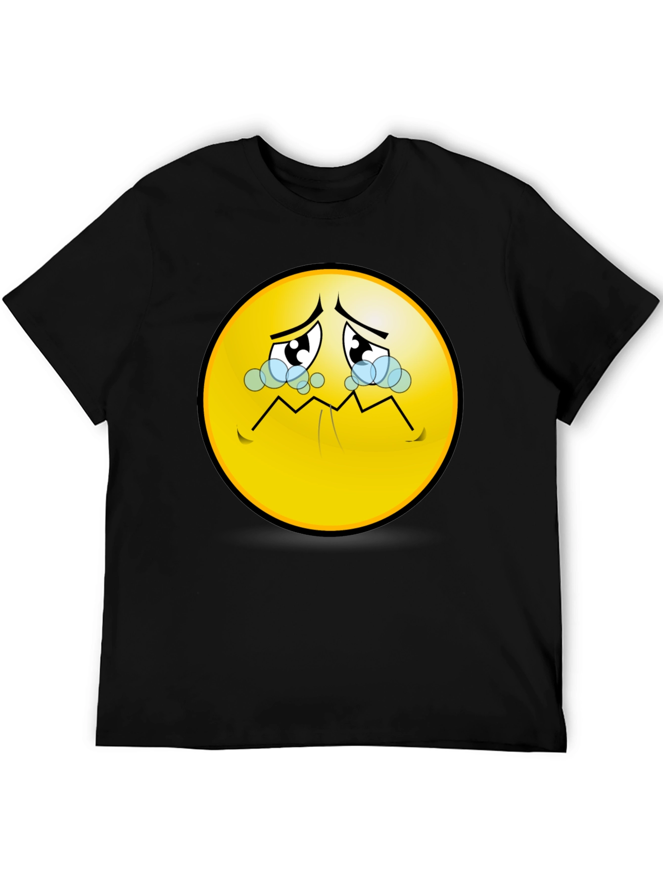 Sad Emoji T-Shirt - Black Graphic Tee