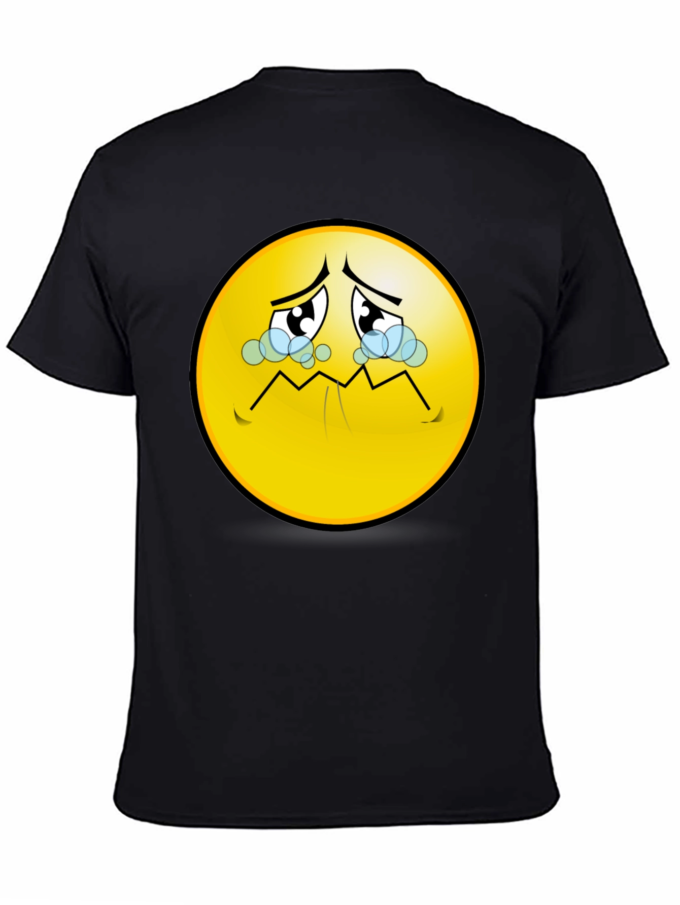 Sad Emoji T-Shirt - Black Graphic Tee