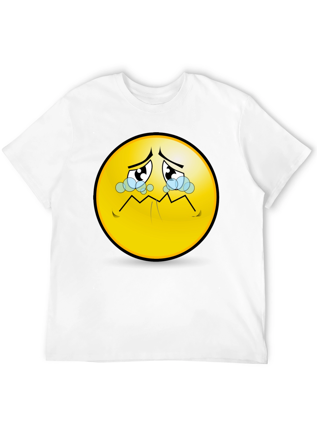 Sad Emoji T-Shirt - Black Graphic Tee