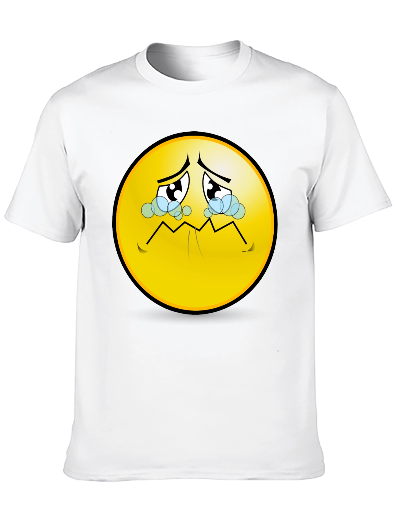 Sad Emoji T-Shirt - Black Graphic Tee