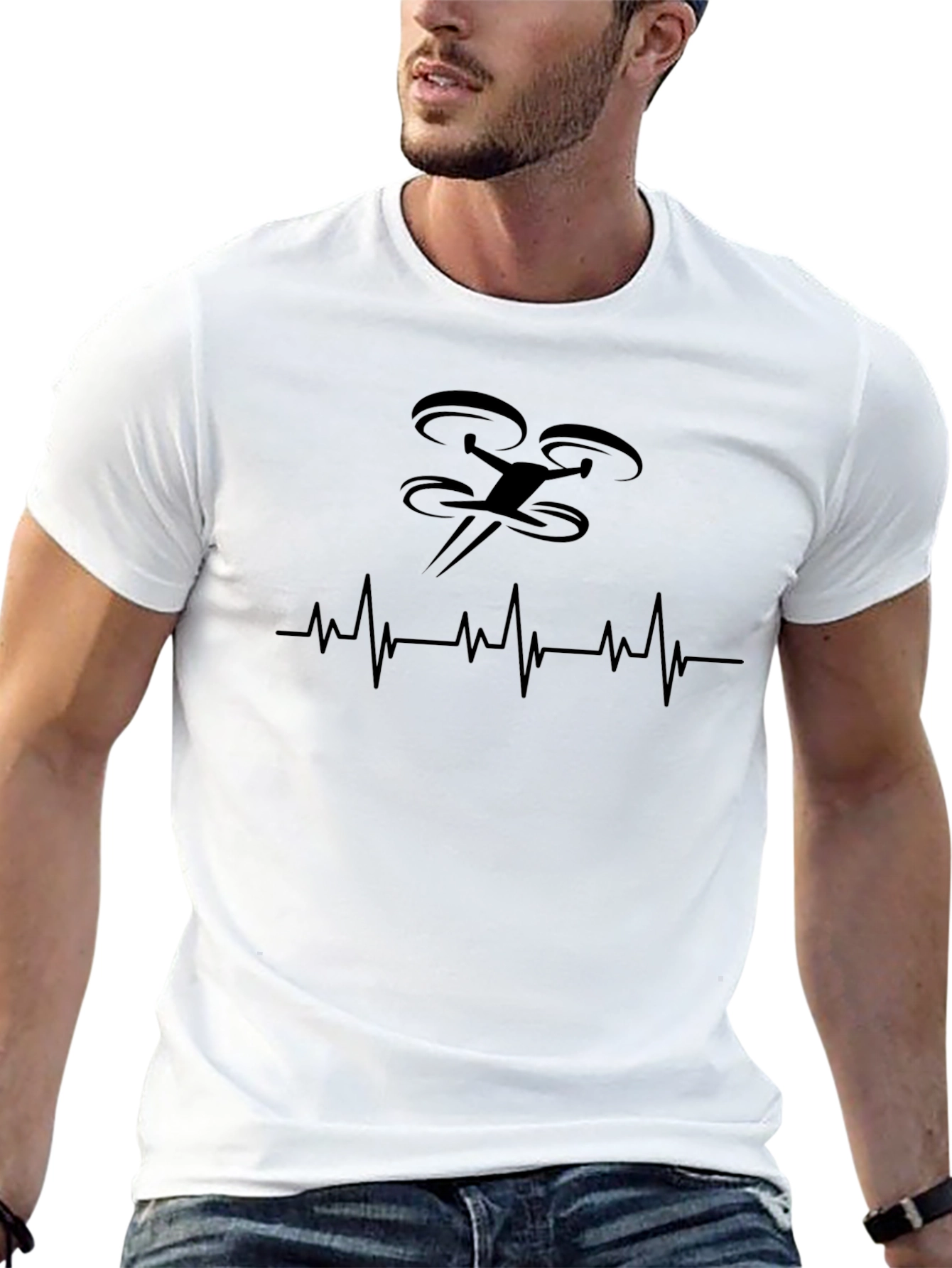 Drone Heartbeat T-Shirt - Pilots Passion