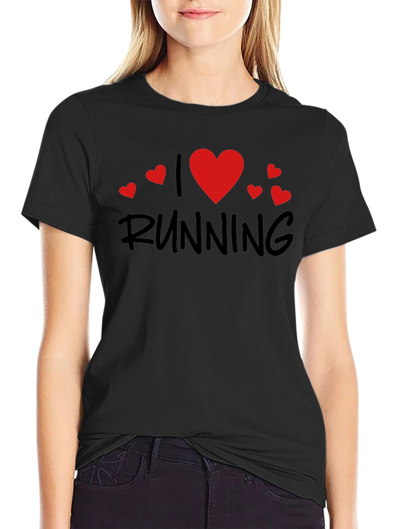 I Love Running Black T-Shirt