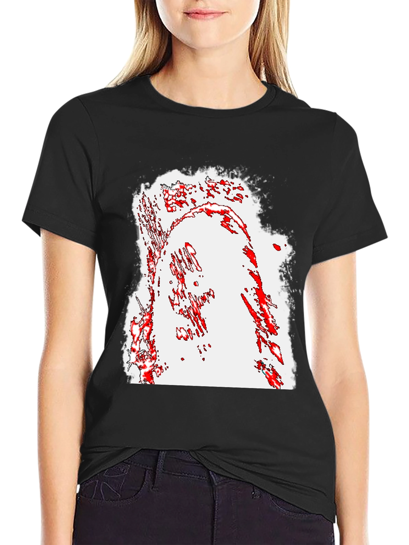 Abstract Graphic Black T-Shirt