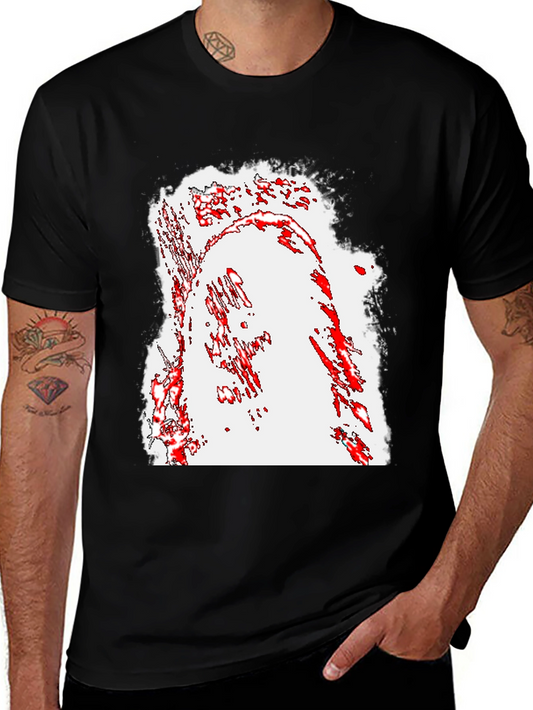Abstract Graphic Black T-Shirt