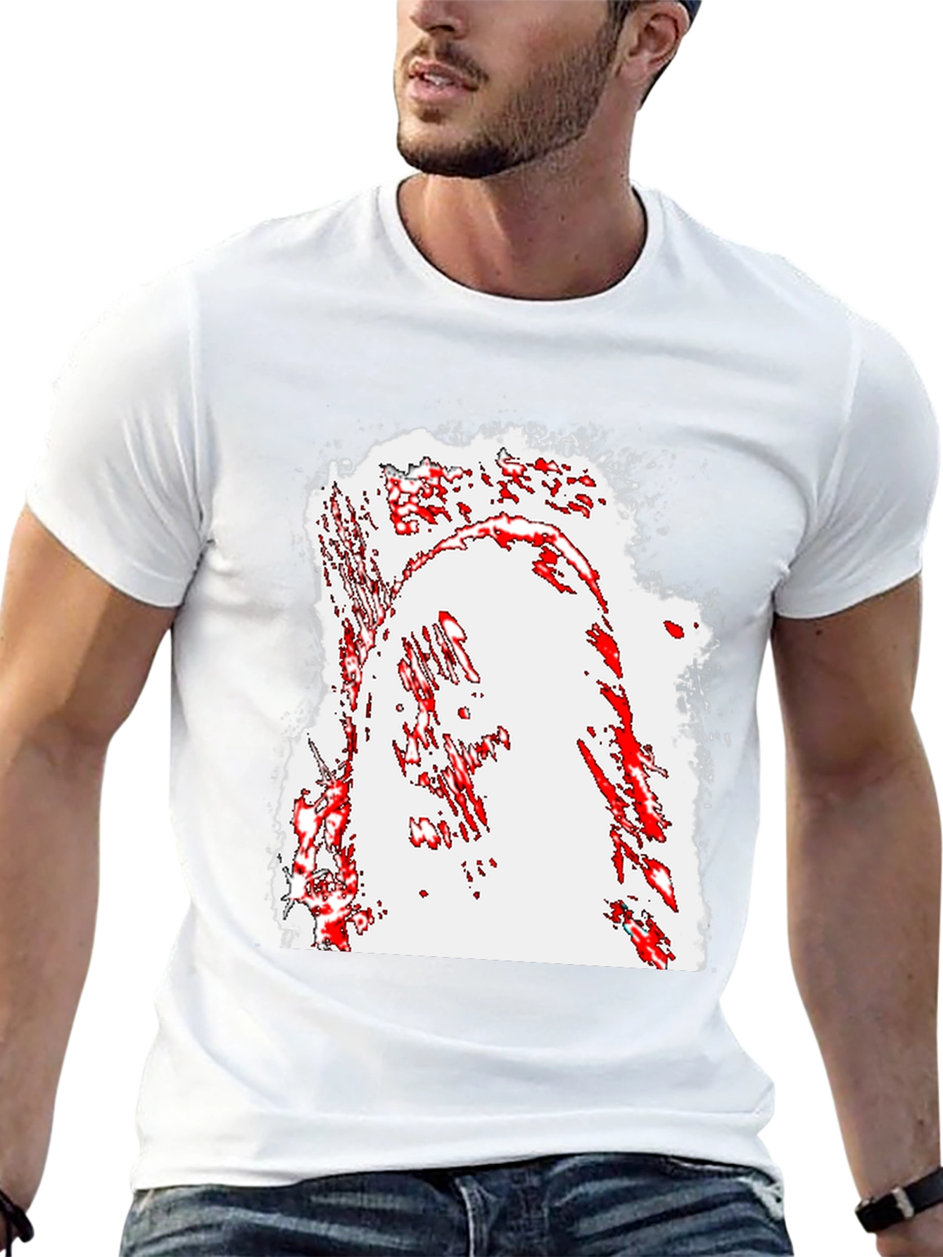 Abstract Graphic Black T-Shirt