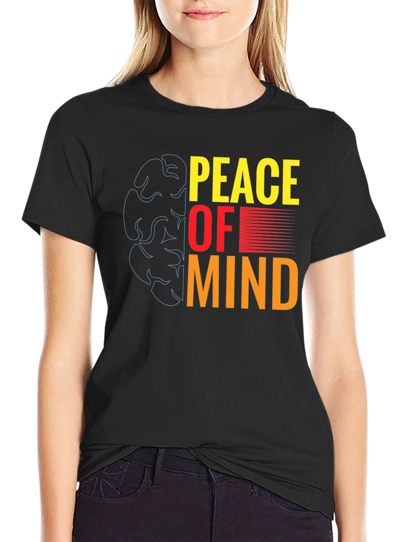 Peace of Mind Graphic T-Shirt - Black