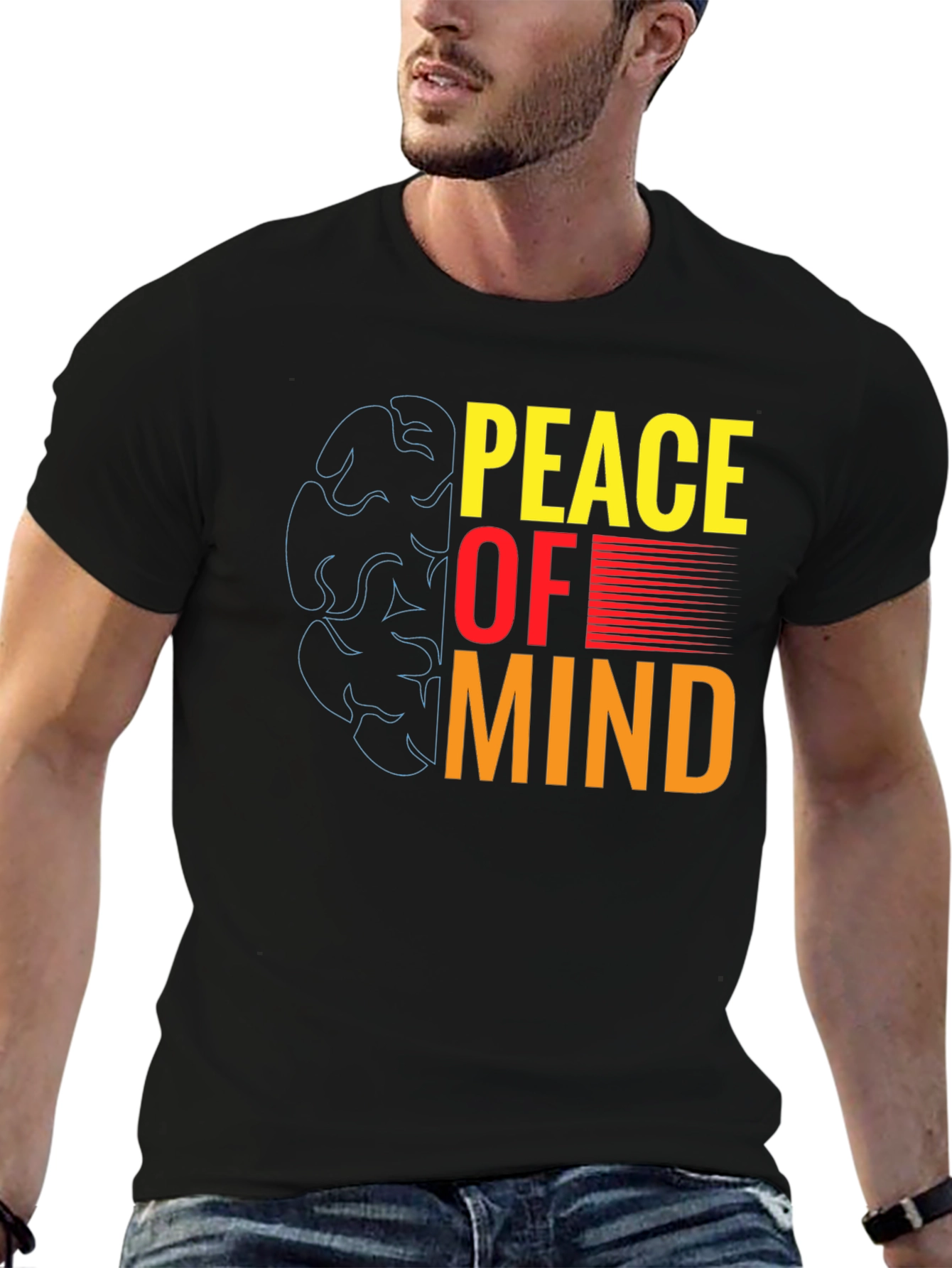 Peace of Mind Graphic T-Shirt - Black