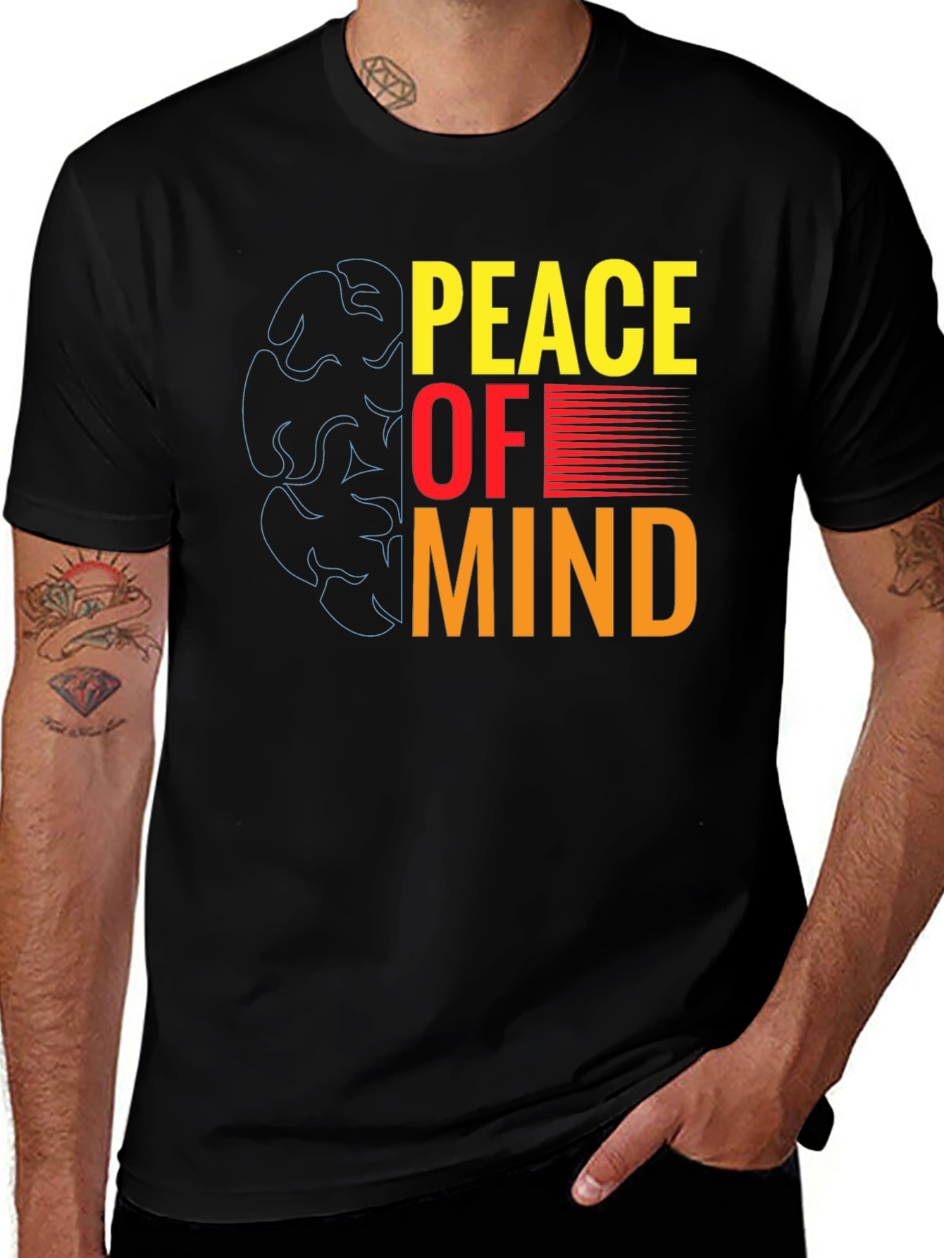 Peace of Mind Graphic T-Shirt - Black