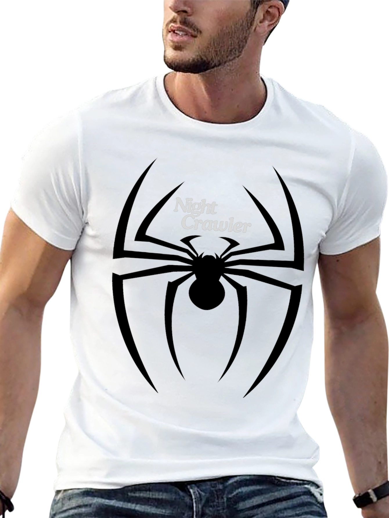 Night Crawler Spider Graphic Tee - Black