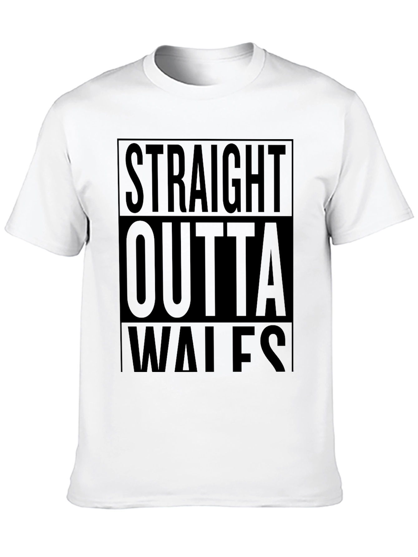 Straight Outta Wales Black Graphic Tee