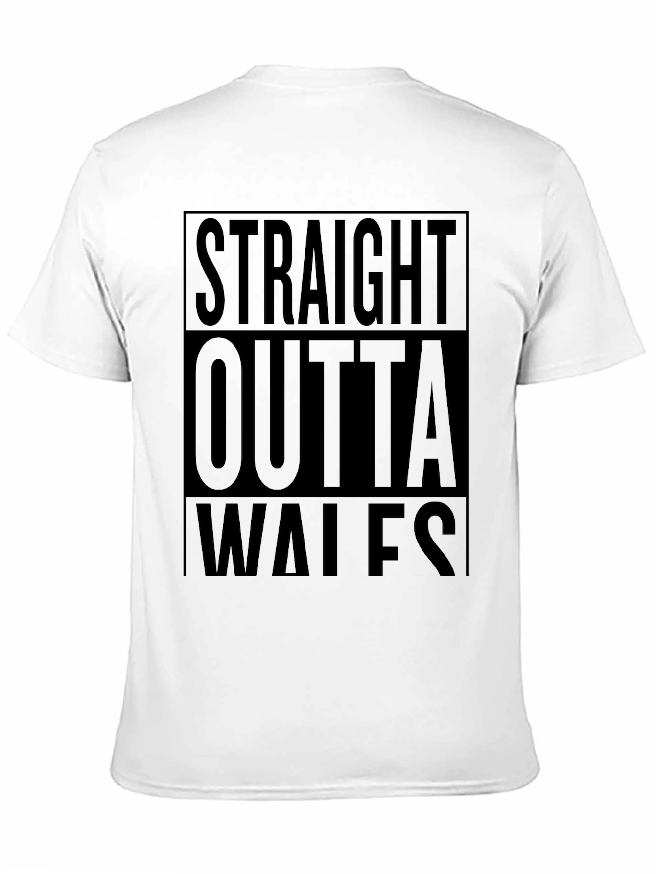Straight Outta Wales Black Graphic Tee