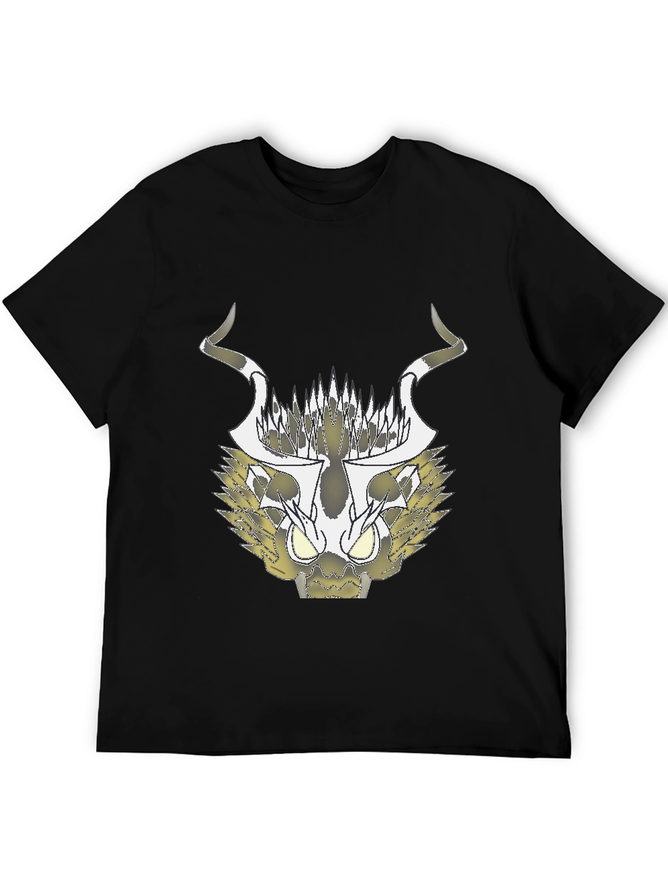 Abstract Black T-Shirt with Geometric Animal Design