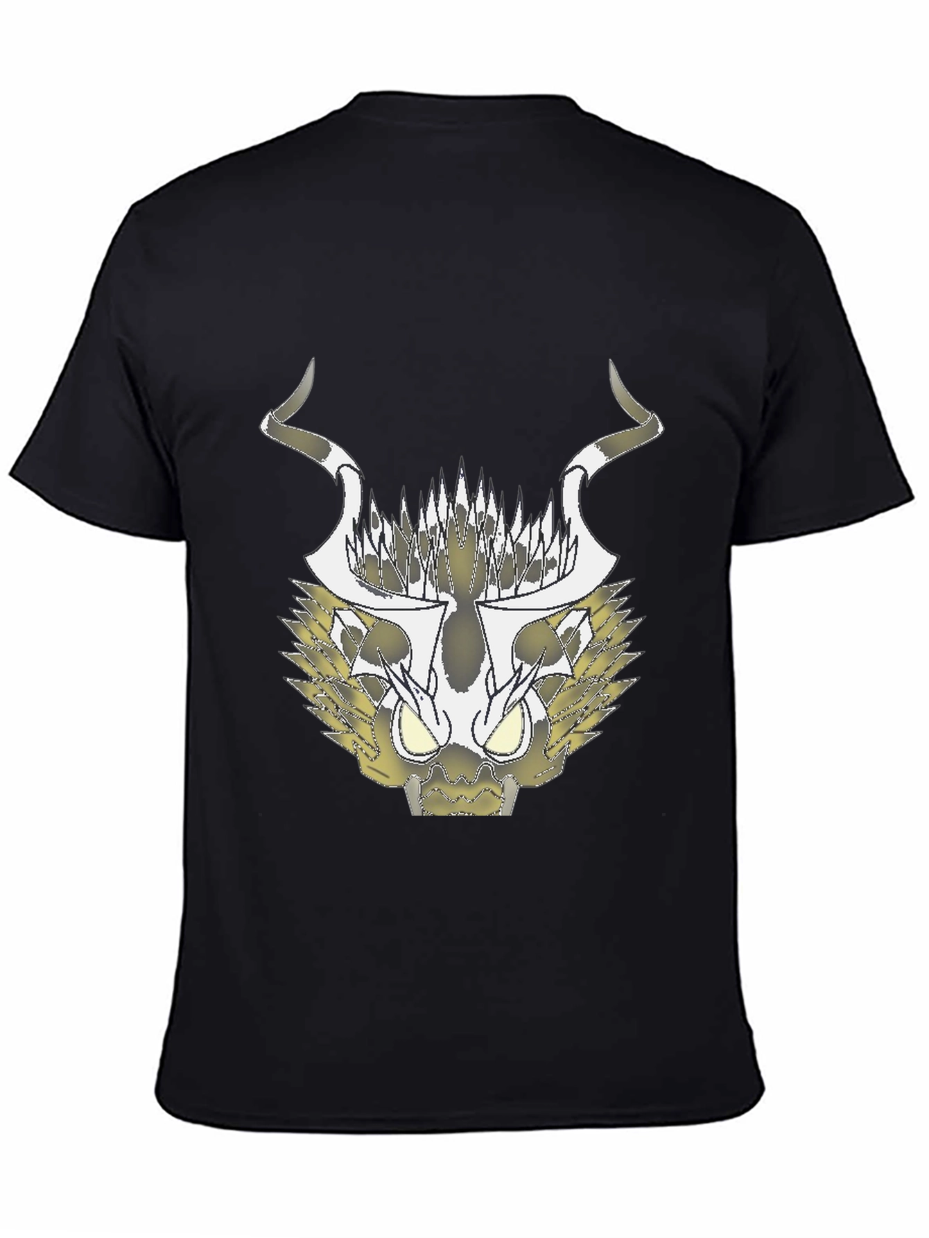 Abstract Black T-Shirt with Geometric Animal Design