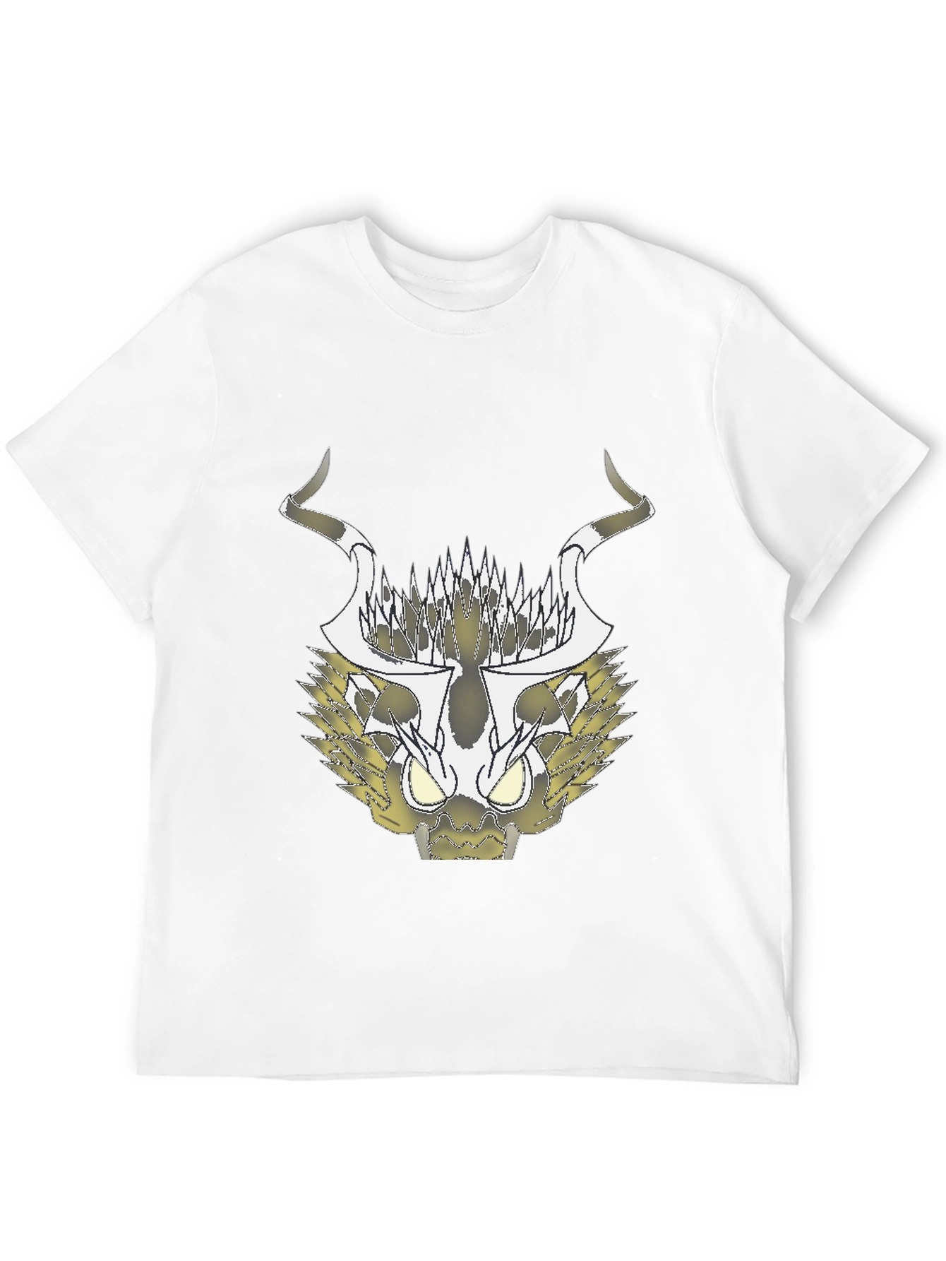 Abstract Black T-Shirt with Geometric Animal Design