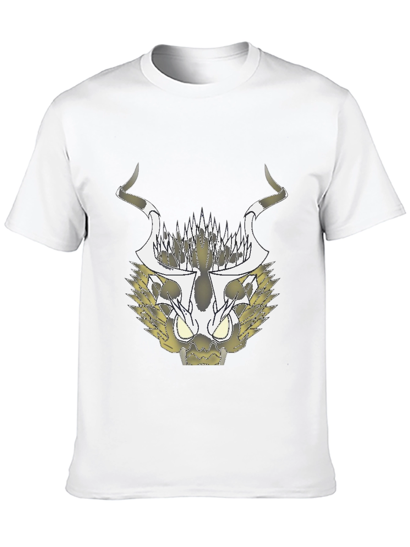 Abstract Black T-Shirt with Geometric Animal Design