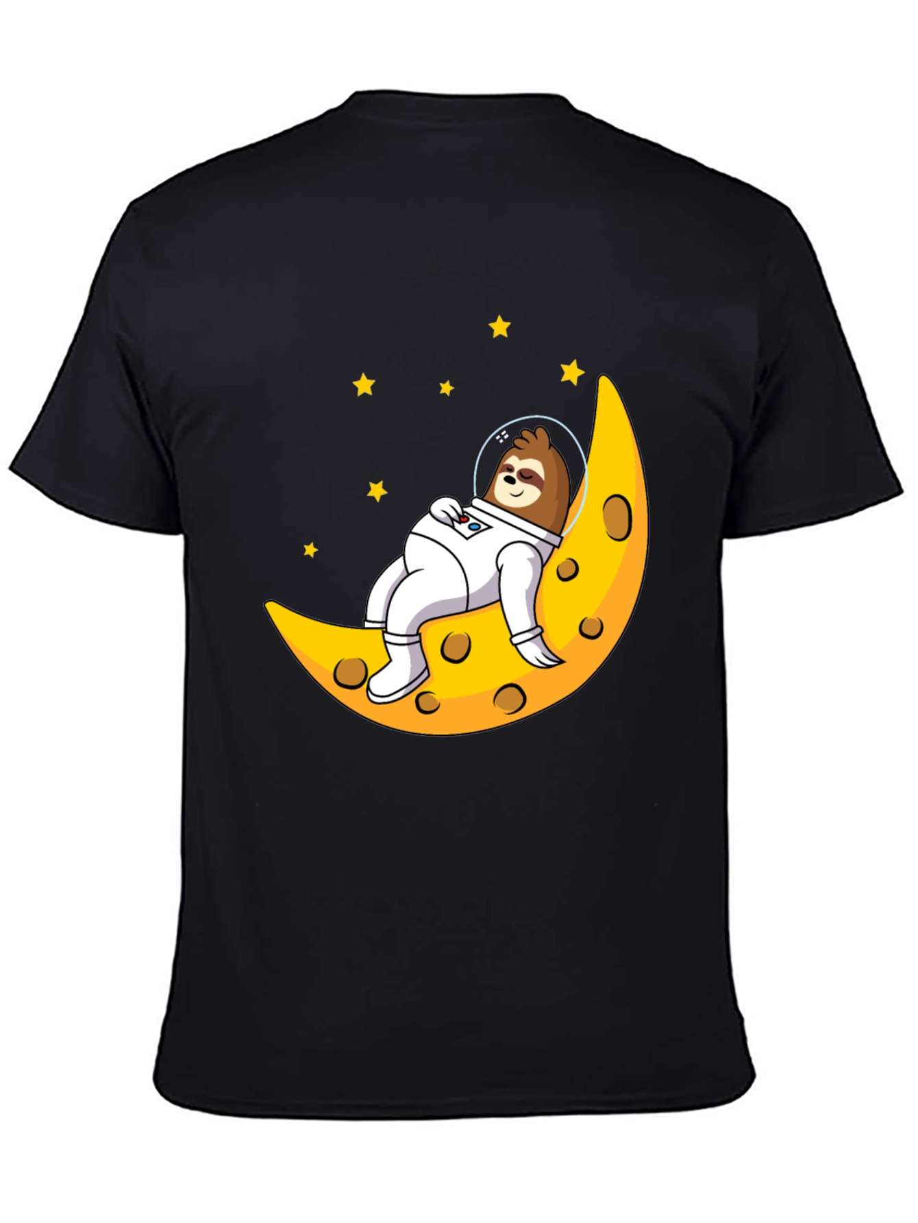 Sloth Astronaut Moon Graphic T-Shirt