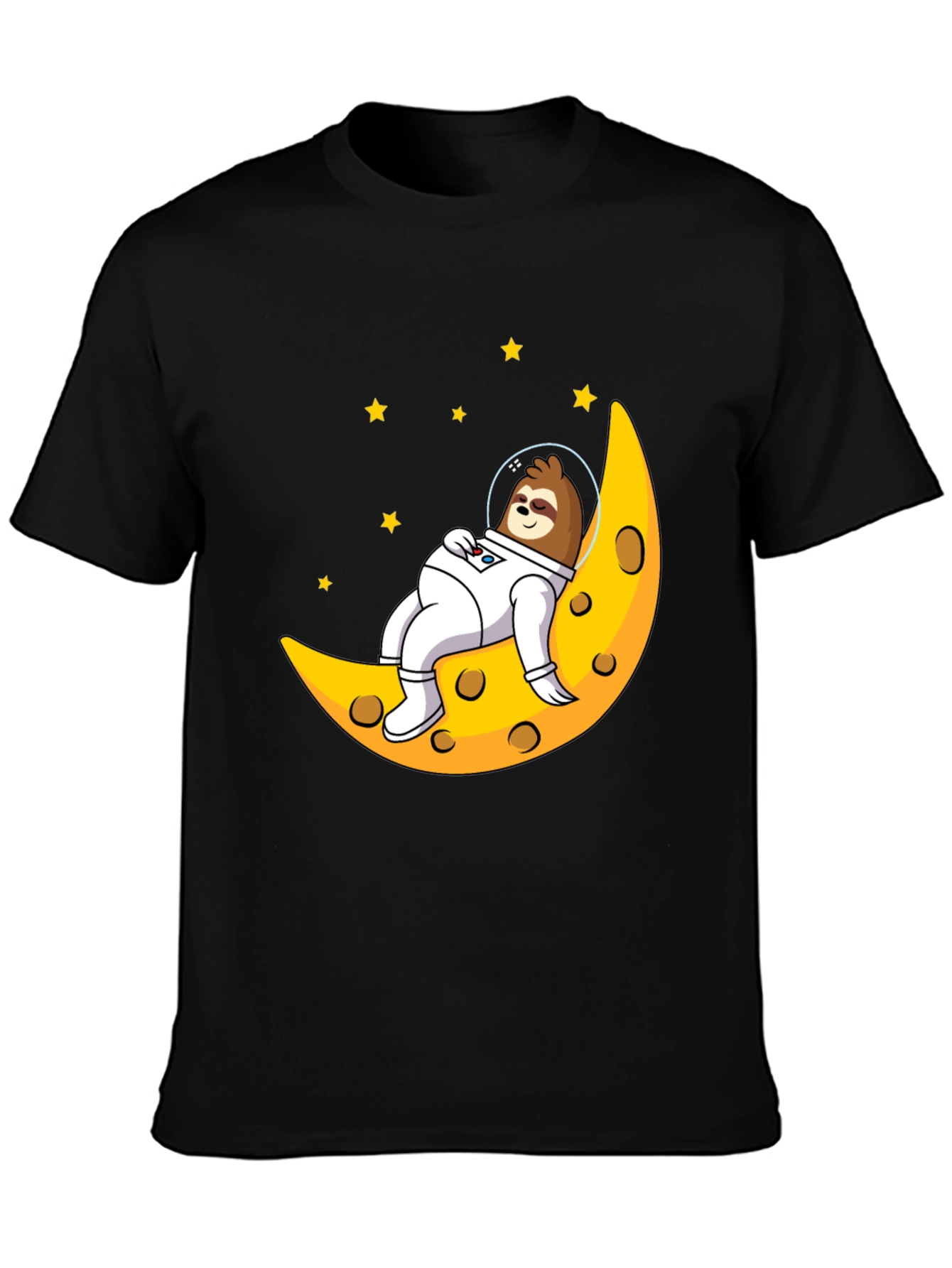 Sloth Astronaut Moon Graphic T-Shirt