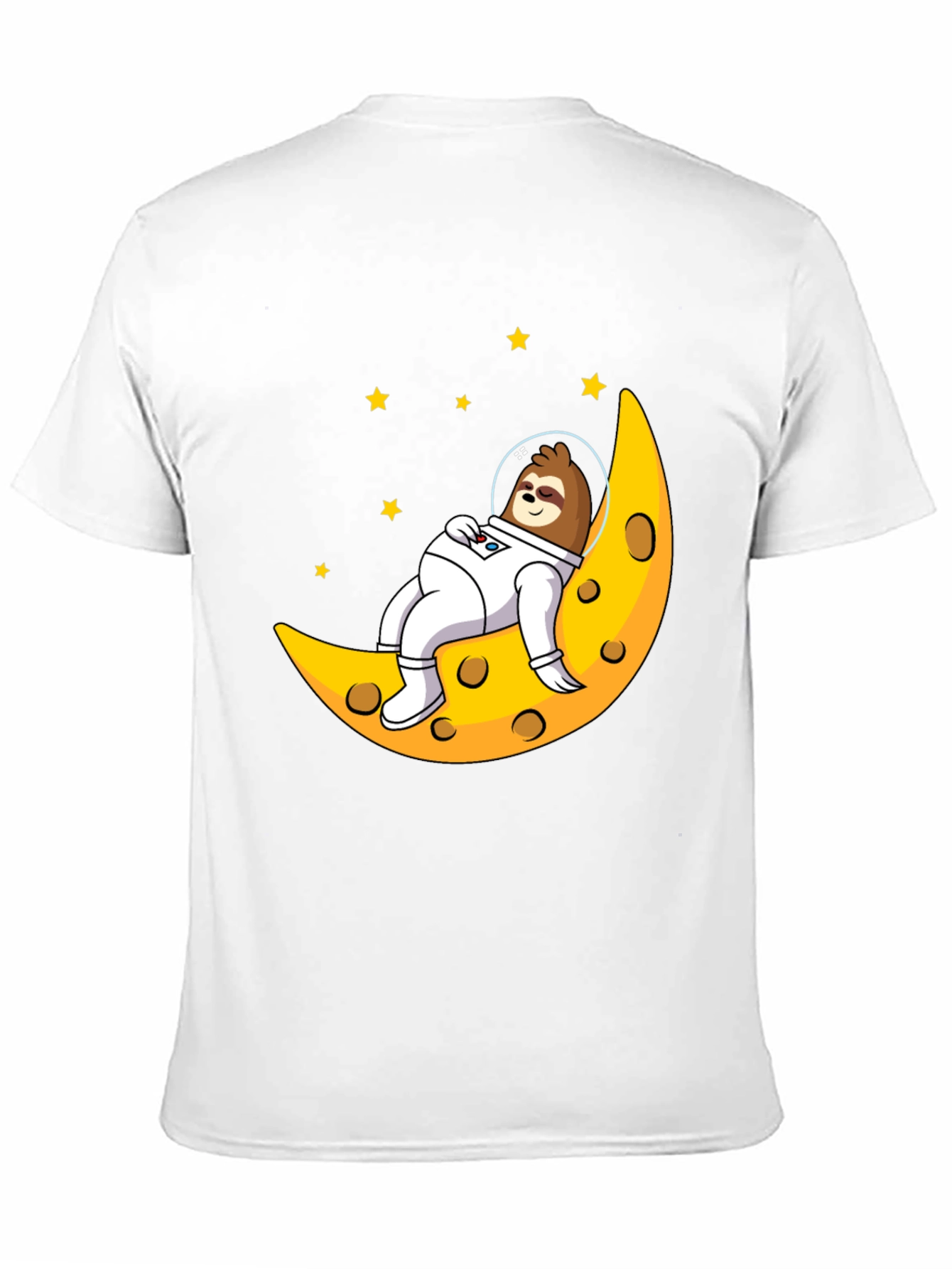 Sloth Astronaut Moon Graphic T-Shirt