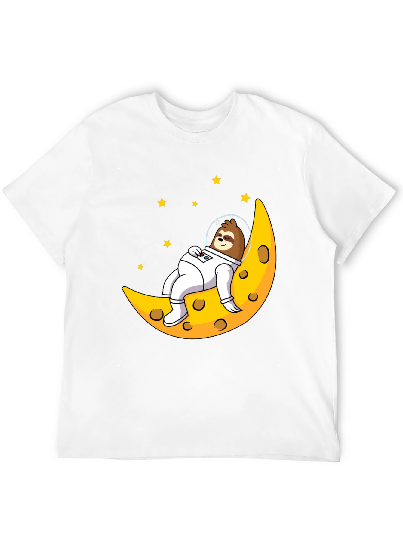 Sloth Astronaut Moon Graphic T-Shirt
