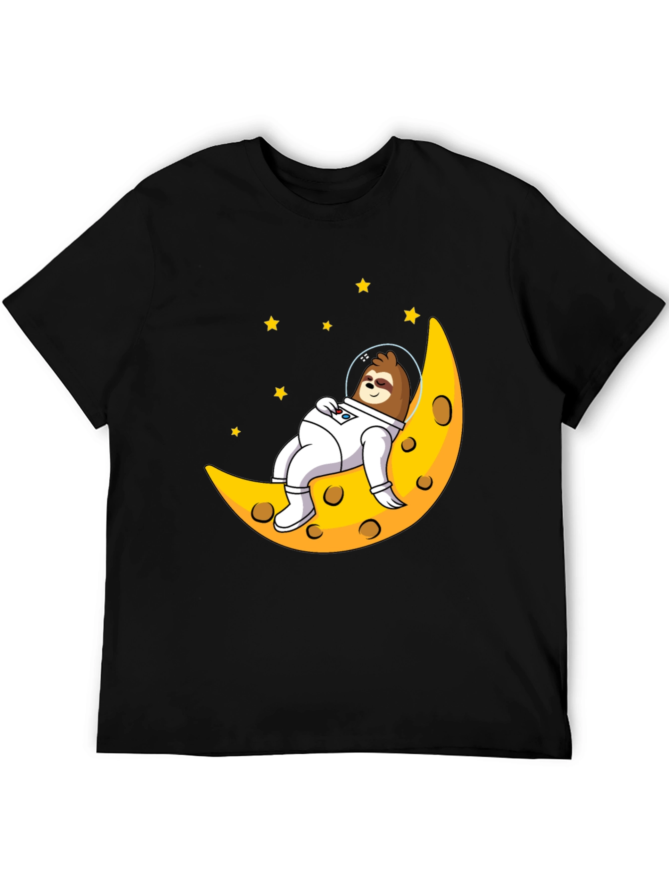 Sloth Astronaut Moon Graphic T-Shirt