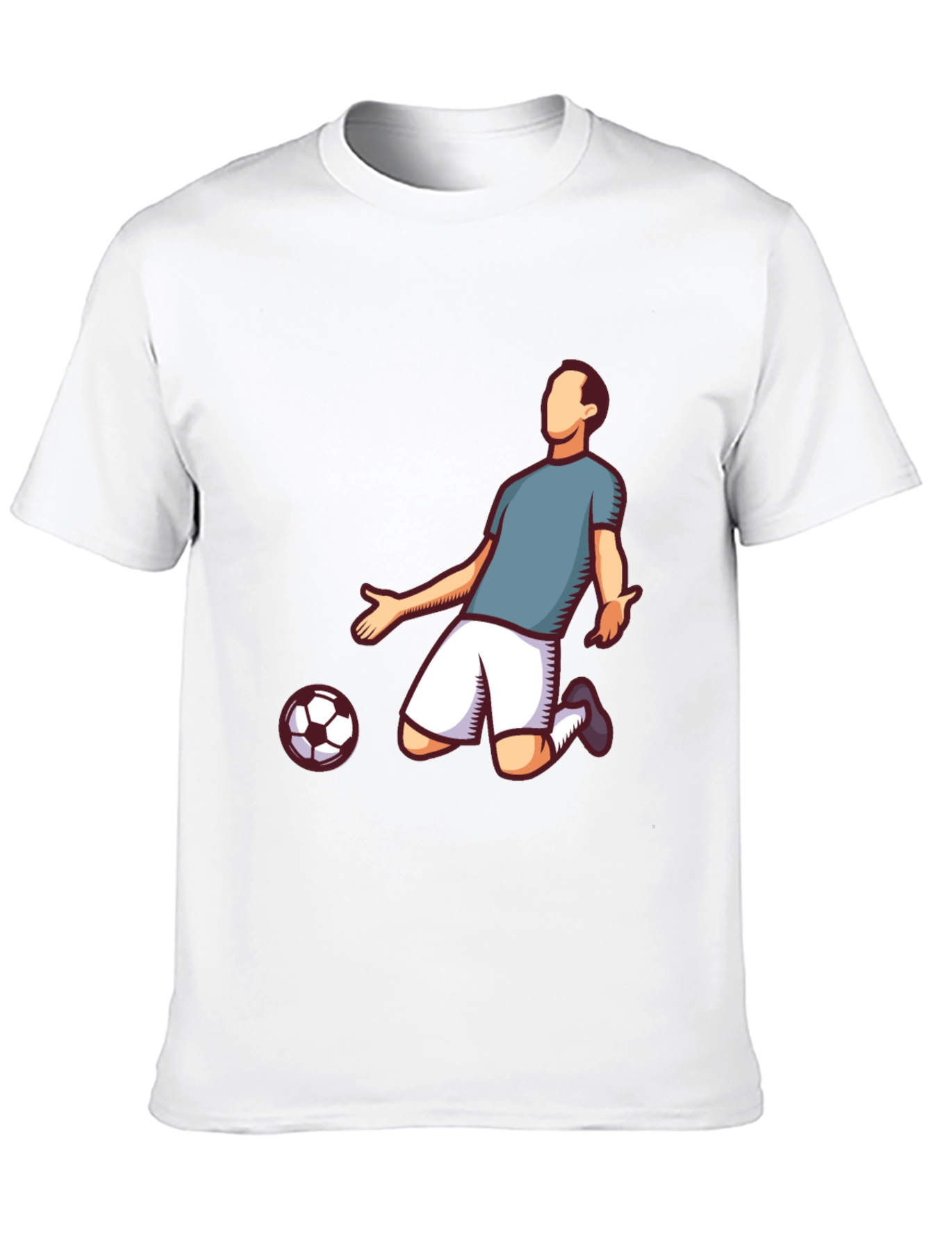 Soccer Player Graphic Tee - Stylish Black T-Shirt