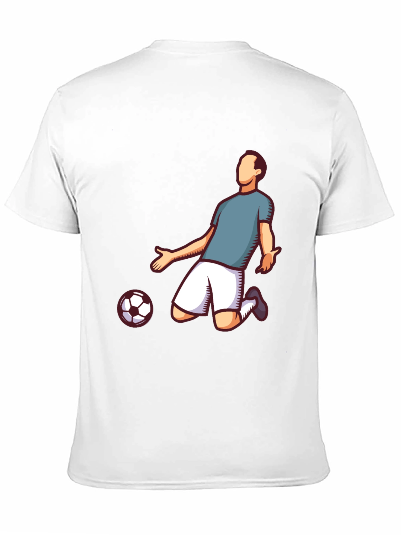 Soccer Player Graphic Tee - Stylish Black T-Shirt