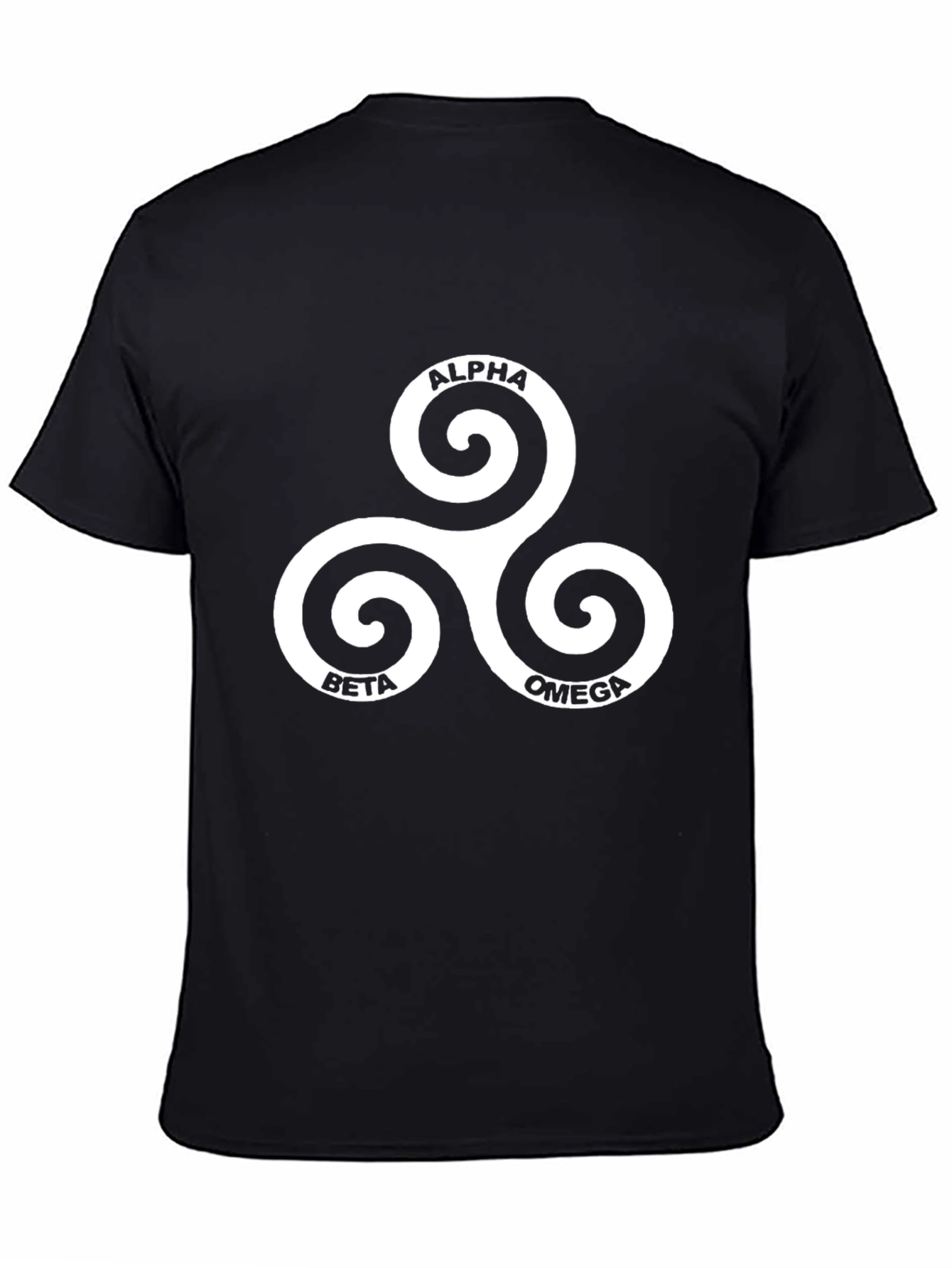 Alpha Beta Omega Spiral Tee - Black