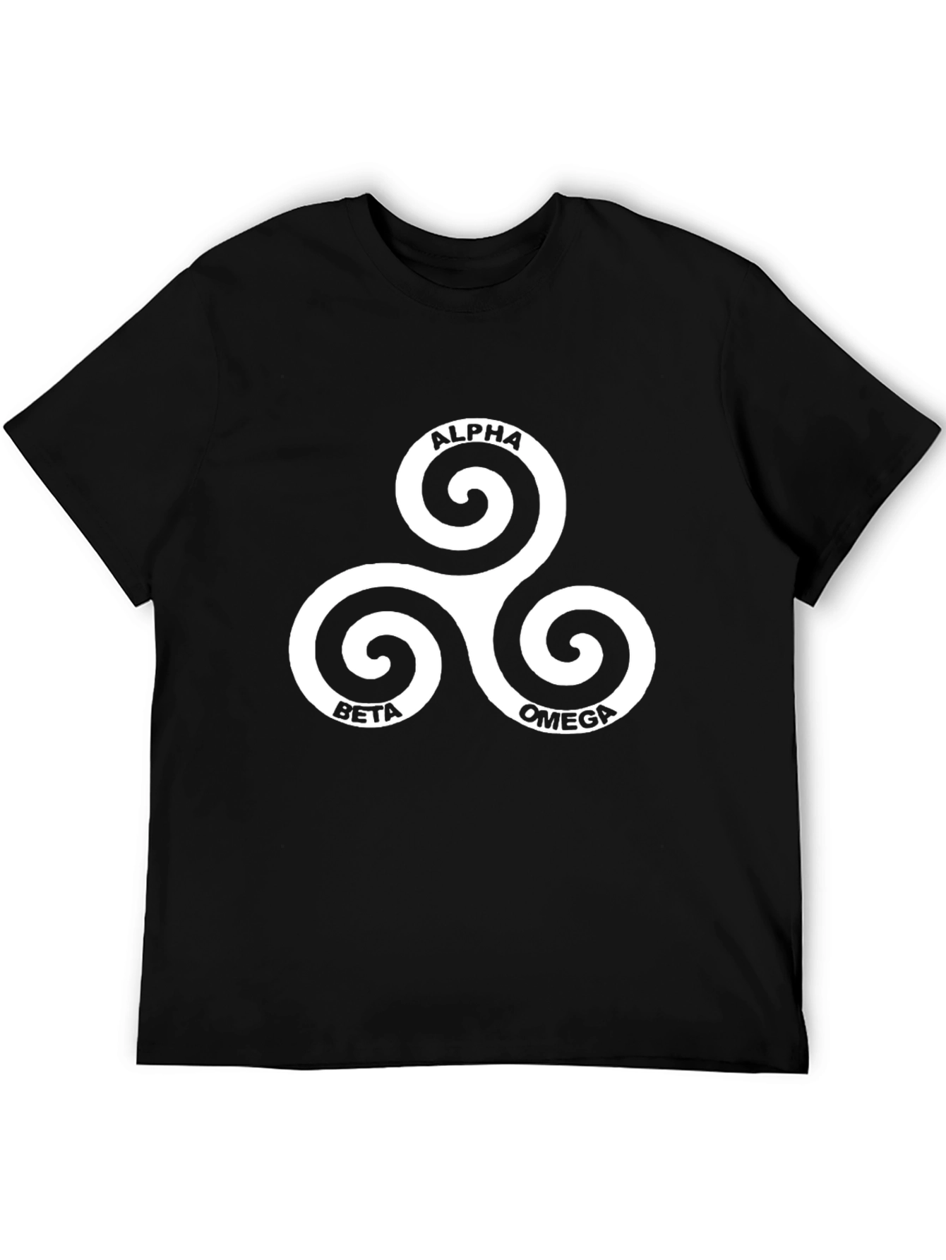 Alpha Beta Omega Spiral Tee - Black