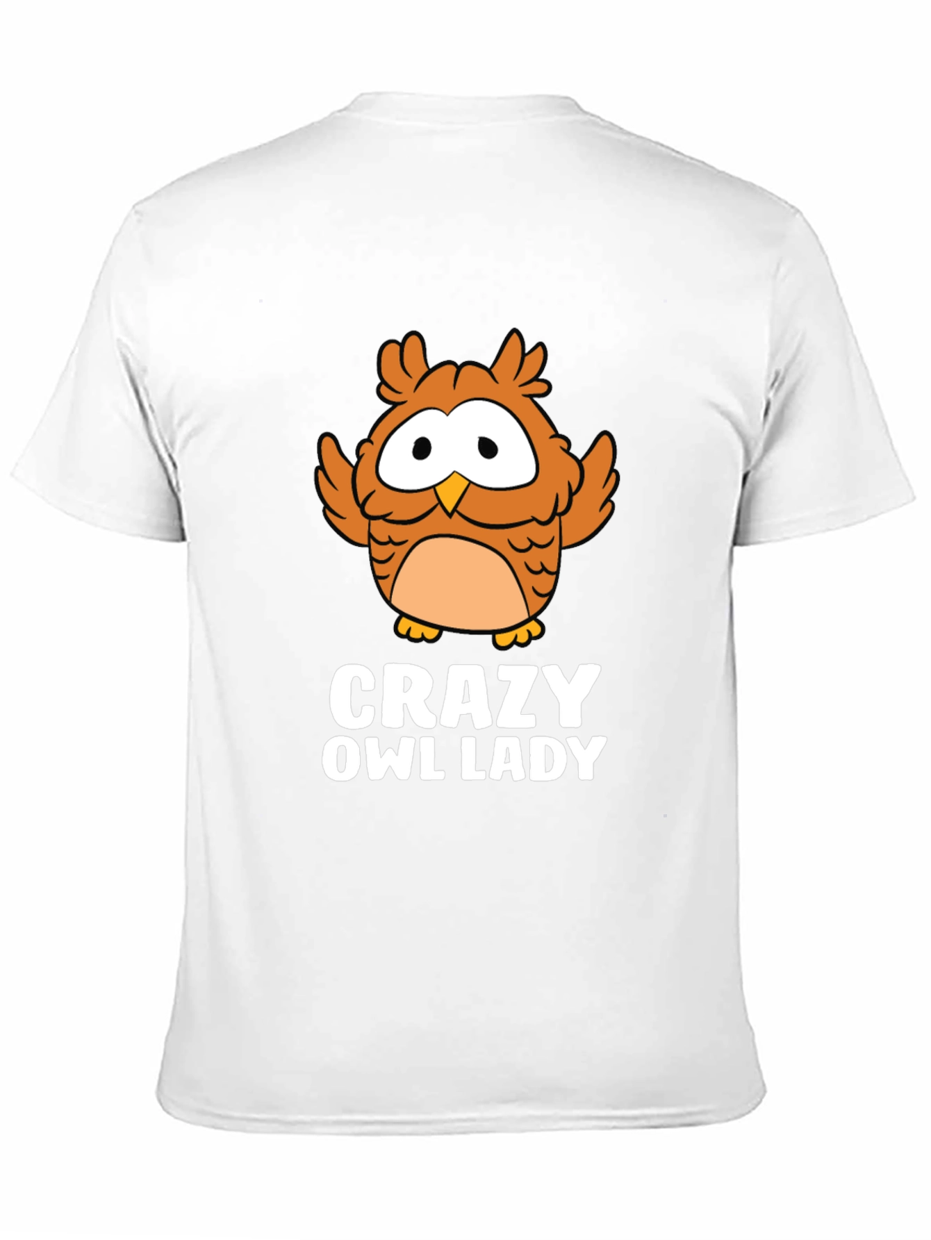 Crazy Owl Lady Black Graphic Tee