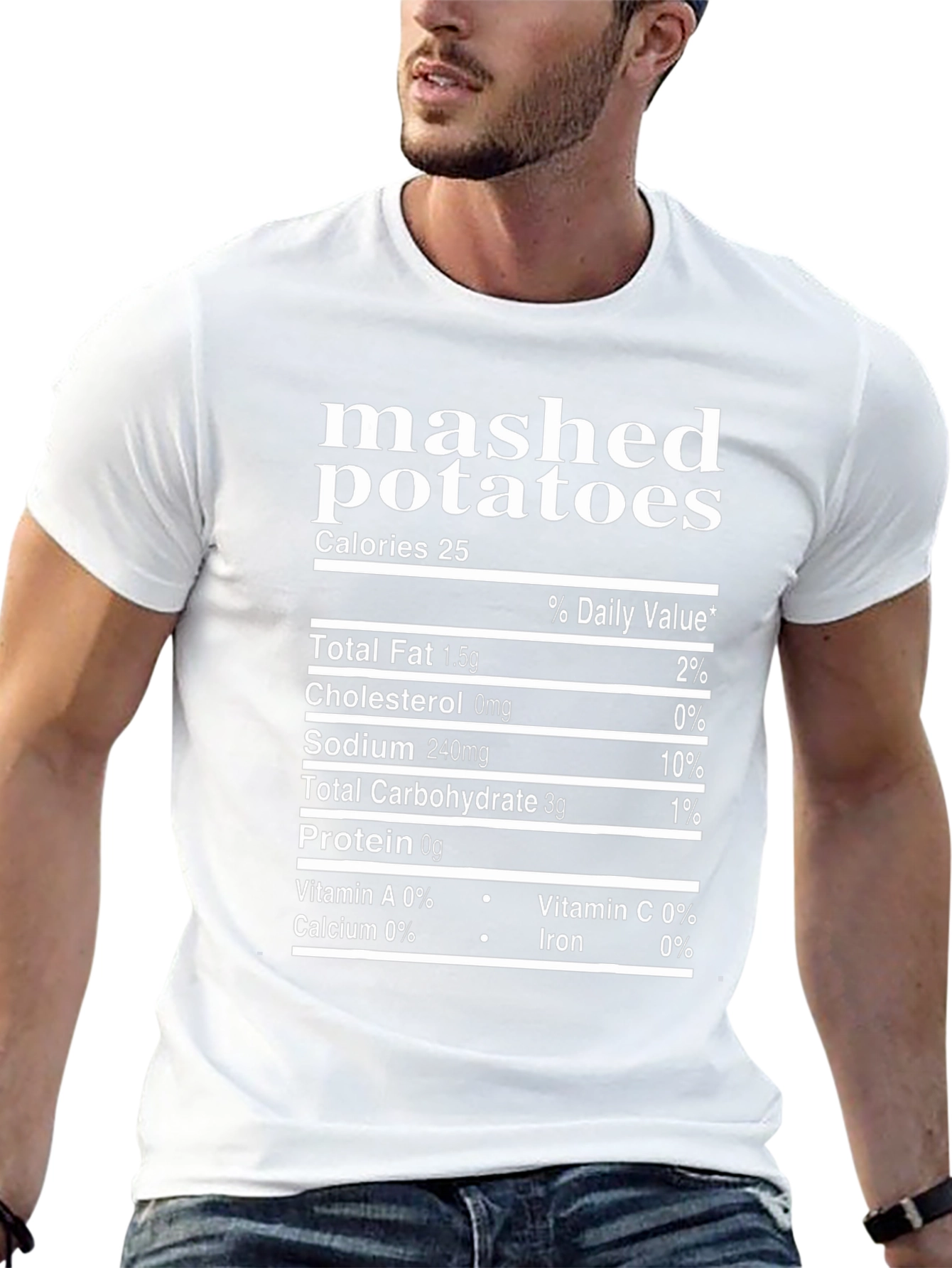 Mashed Potatoes Nutrition Facts Funny T-Shirt
