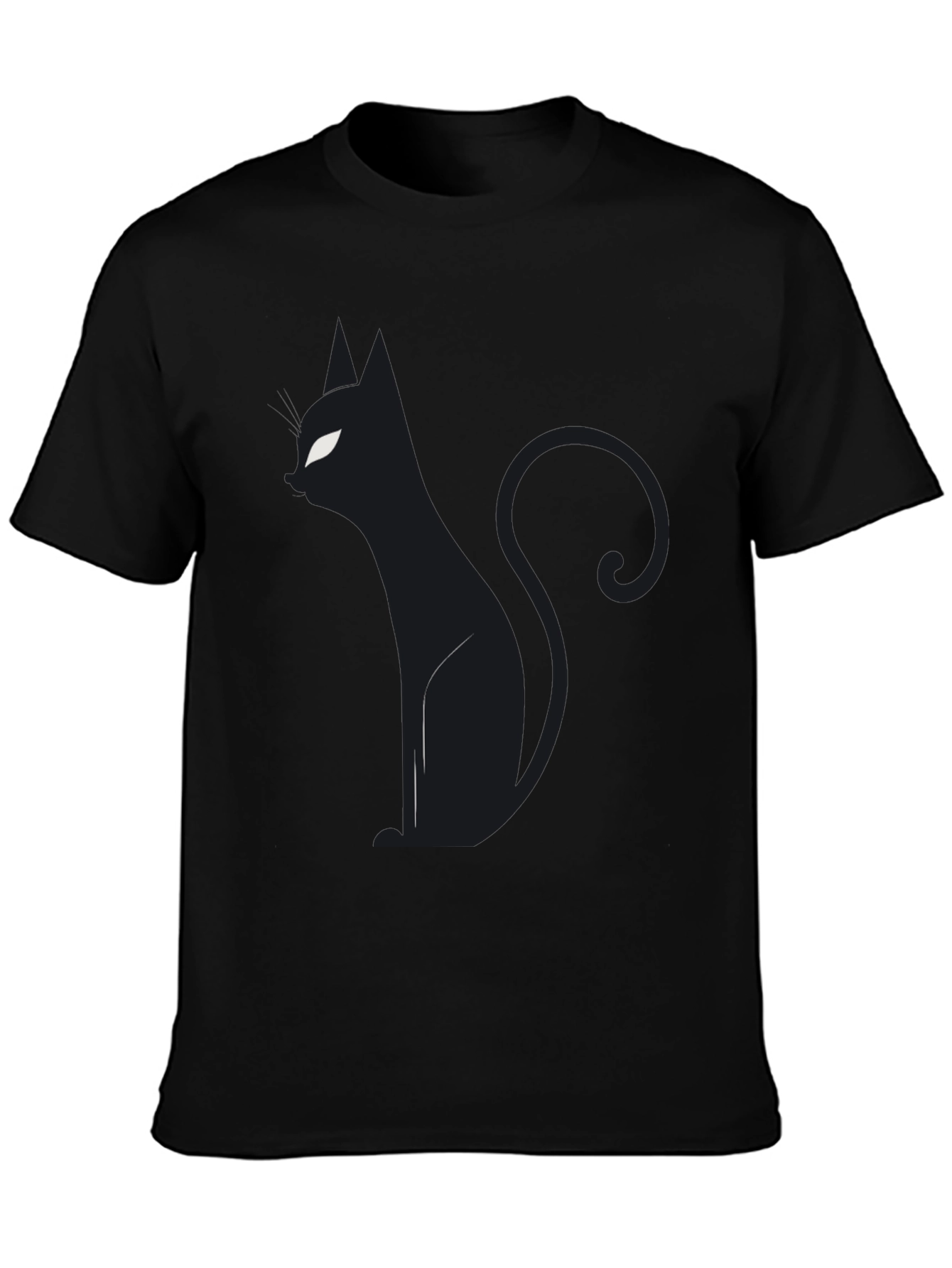 Black Cat Silhouette Graphic Tee
