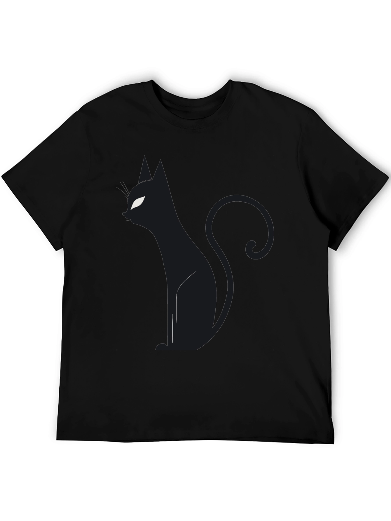 Black Cat Silhouette Graphic Tee