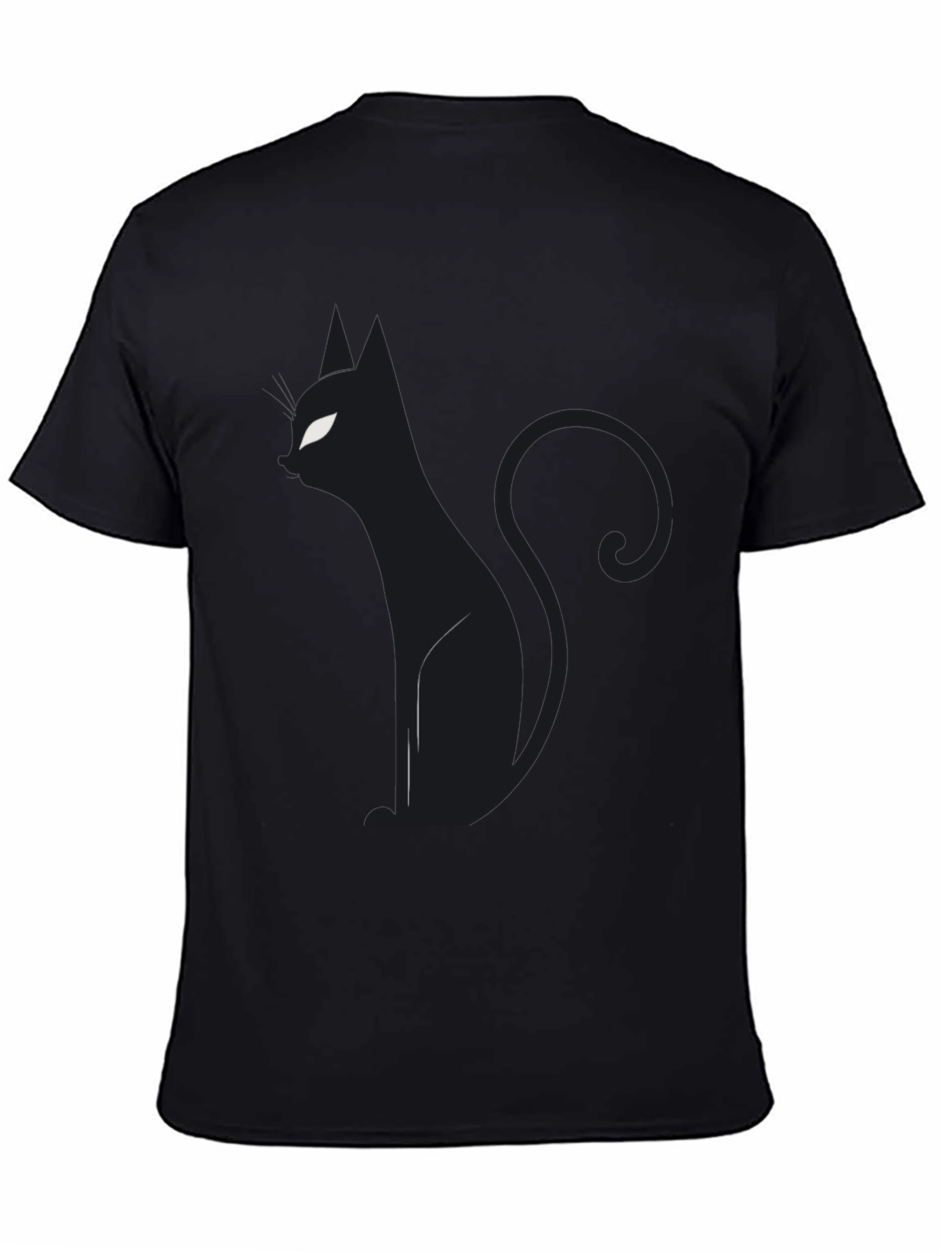 Black Cat Silhouette Graphic Tee