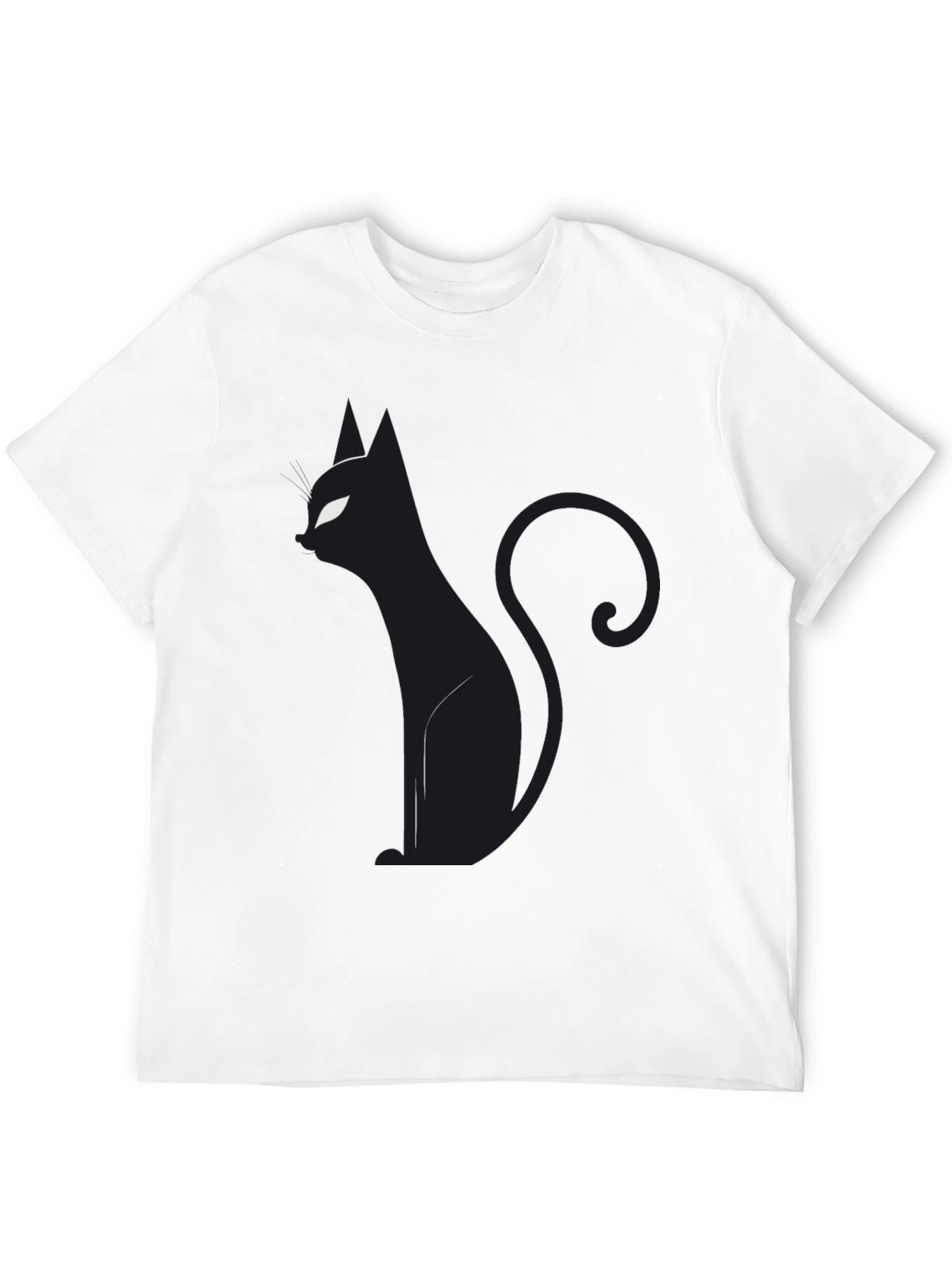 Black Cat Silhouette Graphic Tee
