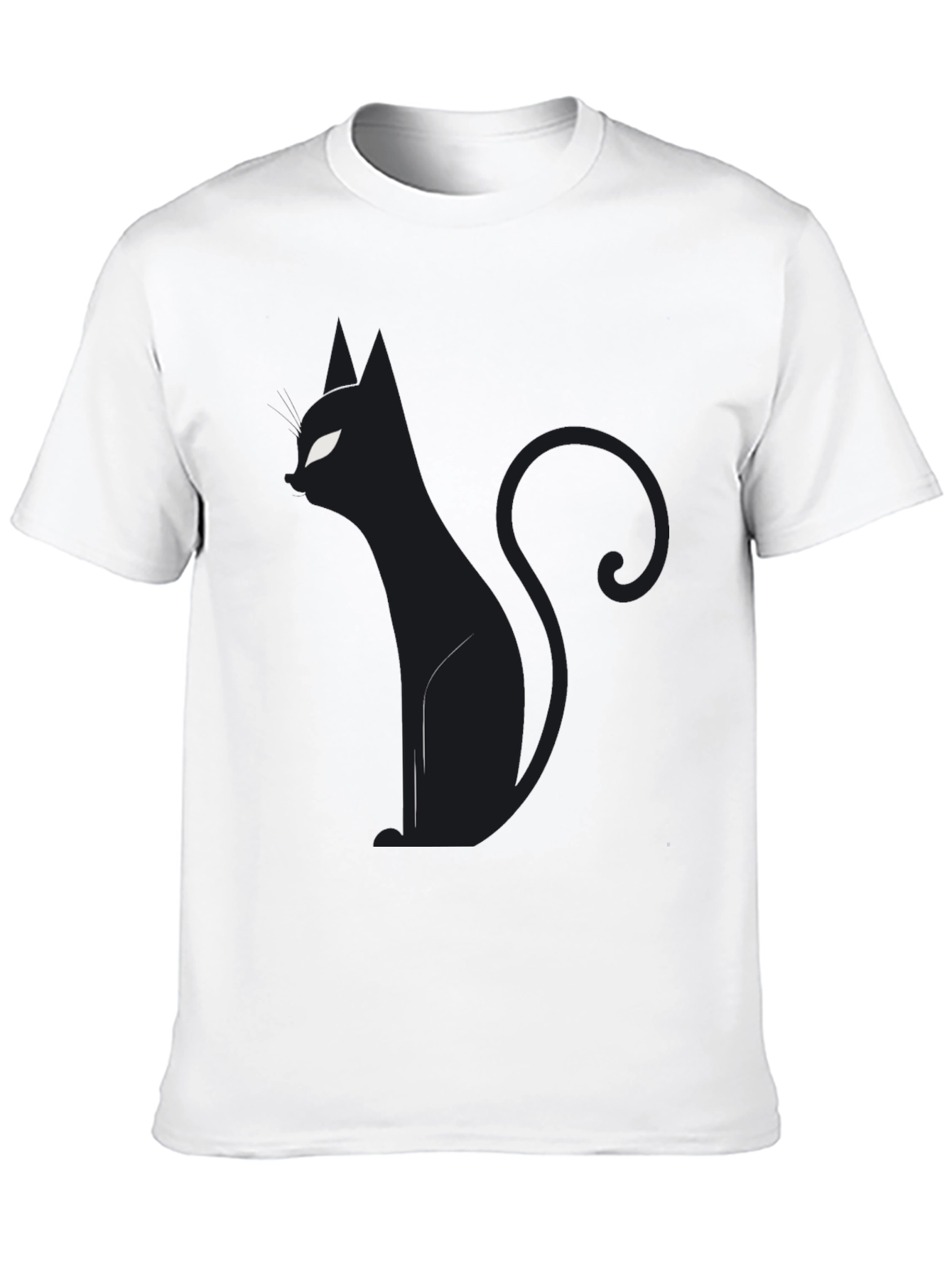 Black Cat Silhouette Graphic Tee