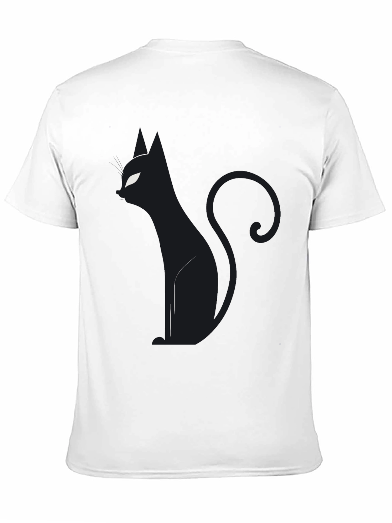Black Cat Silhouette Graphic Tee