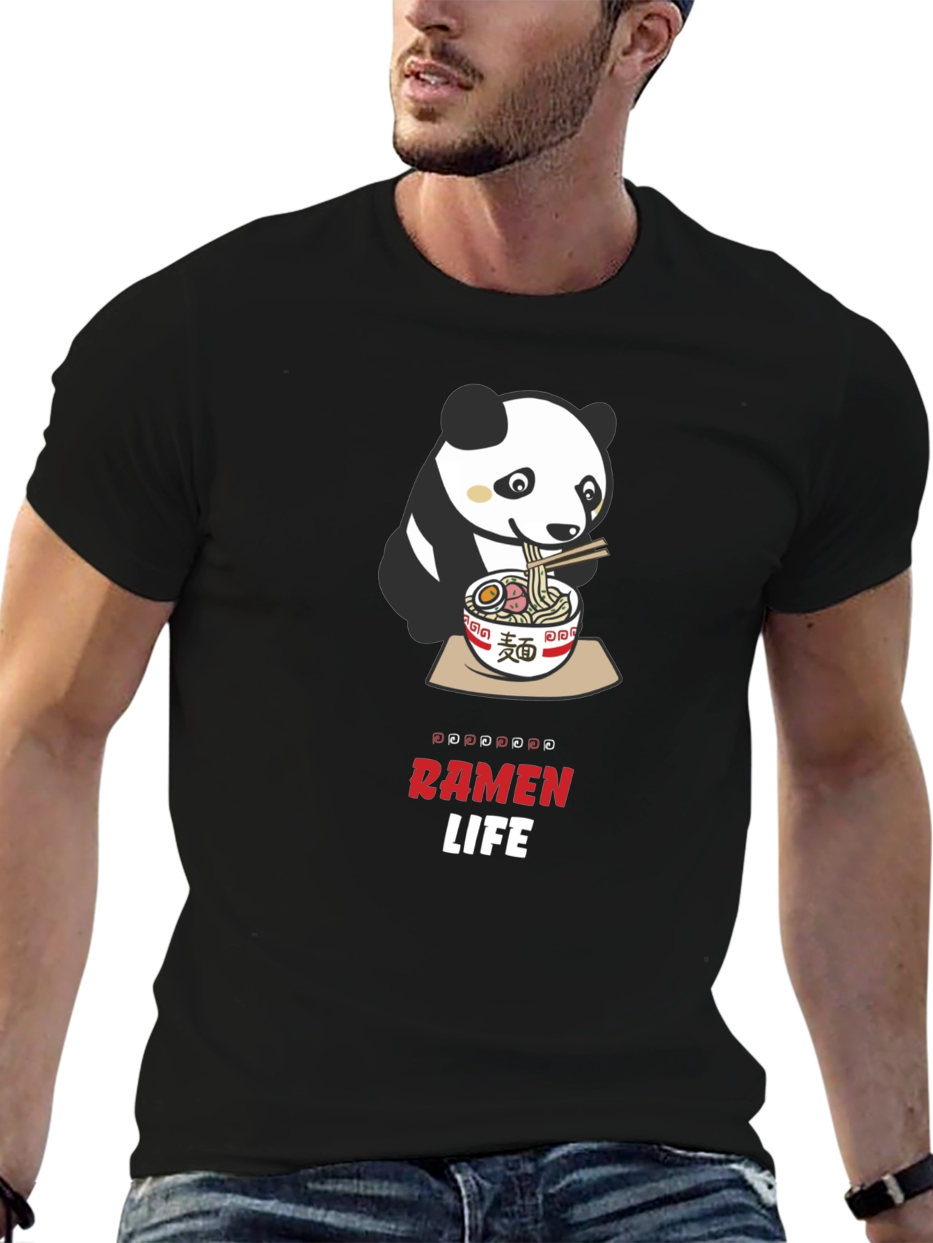 Panda Ramen Life Graphic T-Shirt