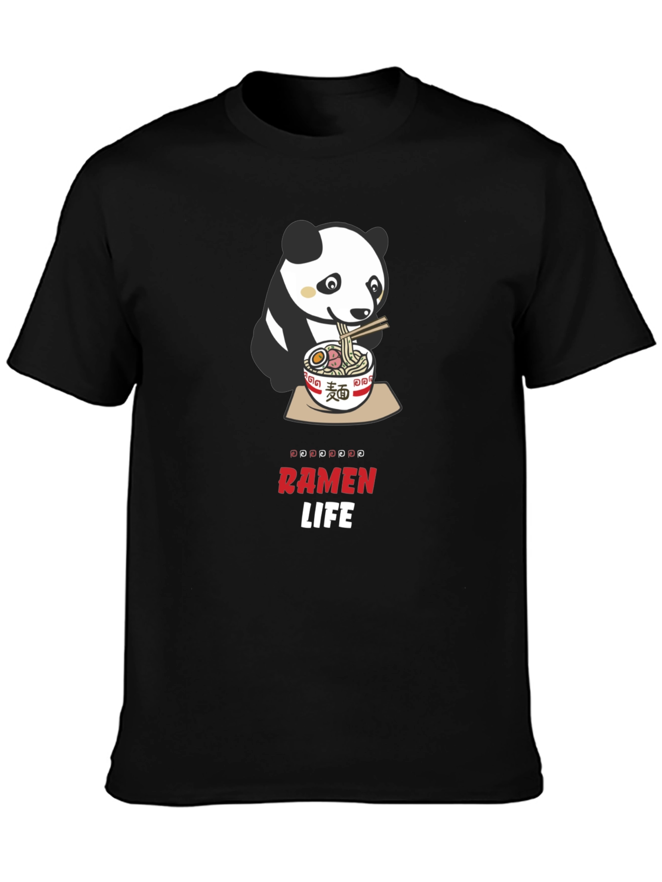 Panda Ramen Life Graphic T-Shirt
