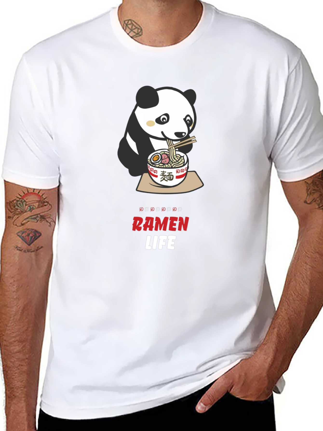 Panda Ramen Life Graphic T-Shirt