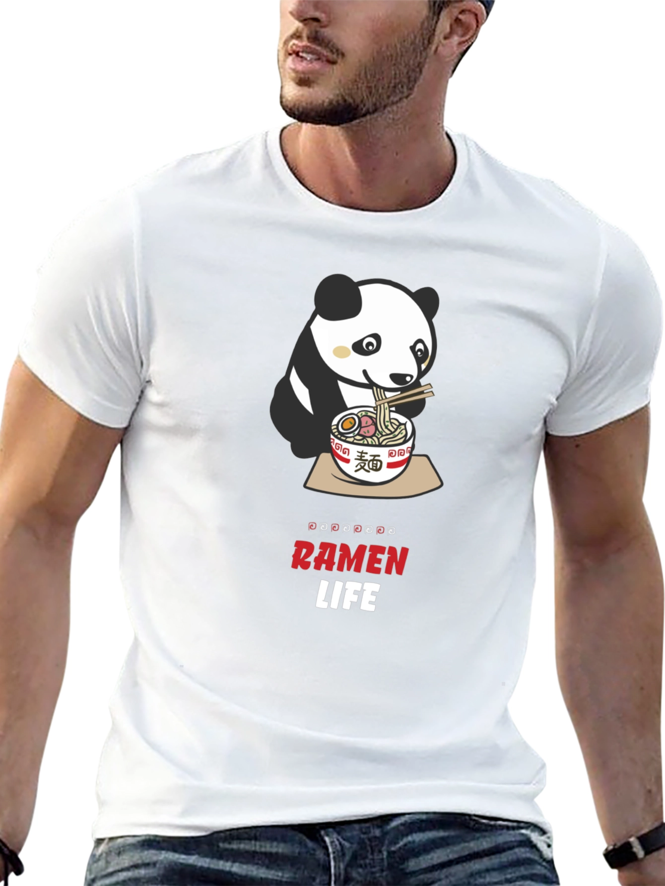 Panda Ramen Life Graphic T-Shirt